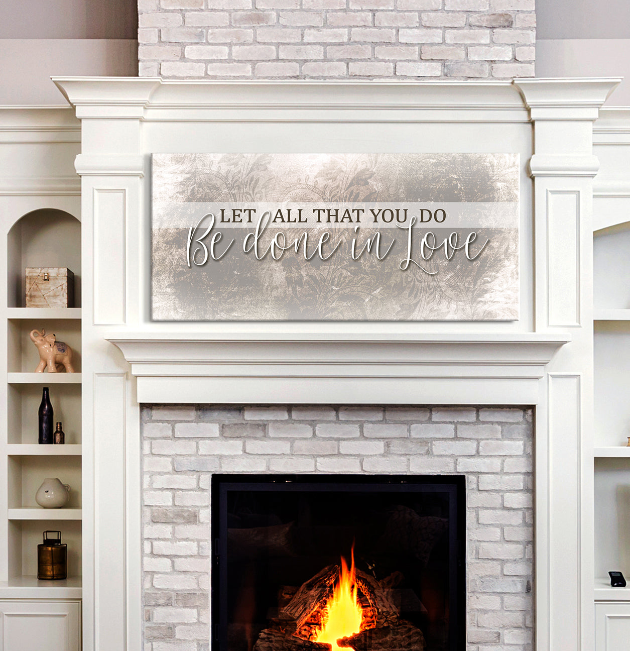 High - Quality Couples Wall Art: Do All in Love V2 with Wood Frame, Ready to Hang
