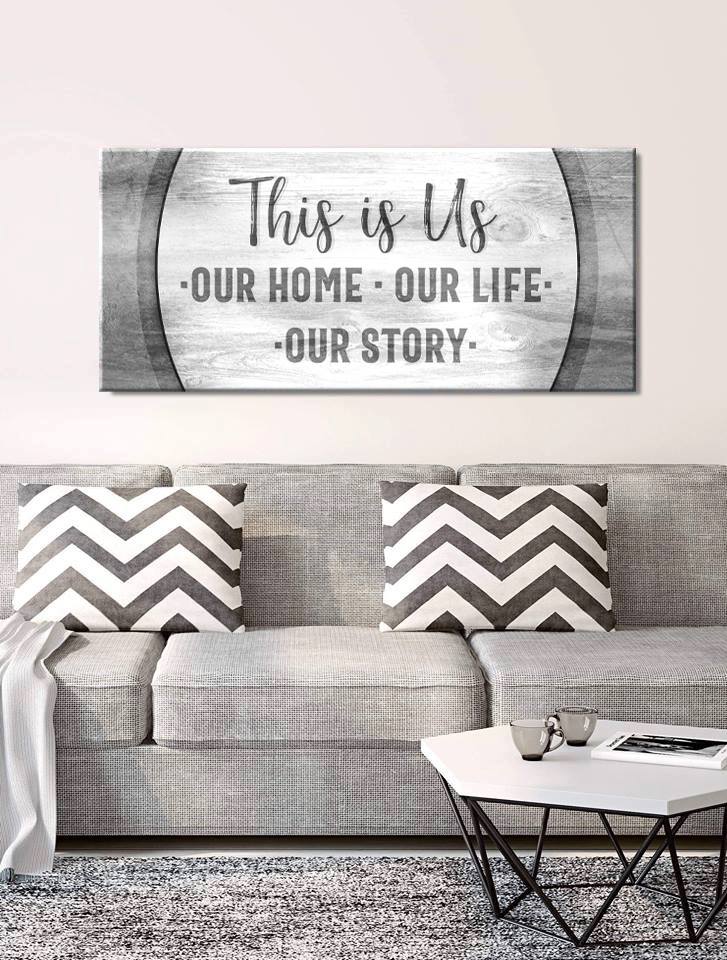Hot! Ready - To - Hang Wood - Framed Home Wall Art: This Is Us, Our Home, Our Life, Our Story