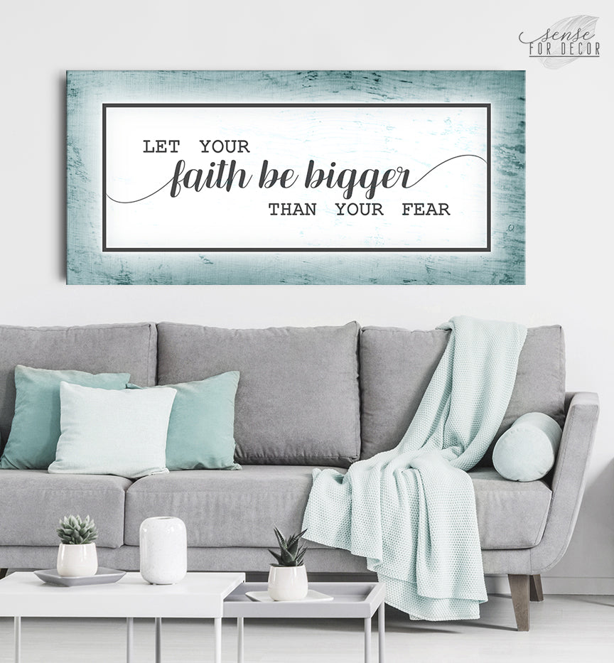 Christian Wall Art: Let Faith Shine (Wood Frame, Ready to Hang) - Buy 2, Save 20%