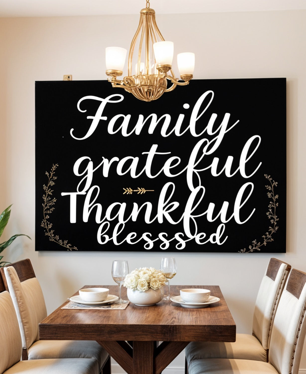 Family Wall Art: 'Grateful, Thankful, Blessed' V11 - Buy 2, Save 20%