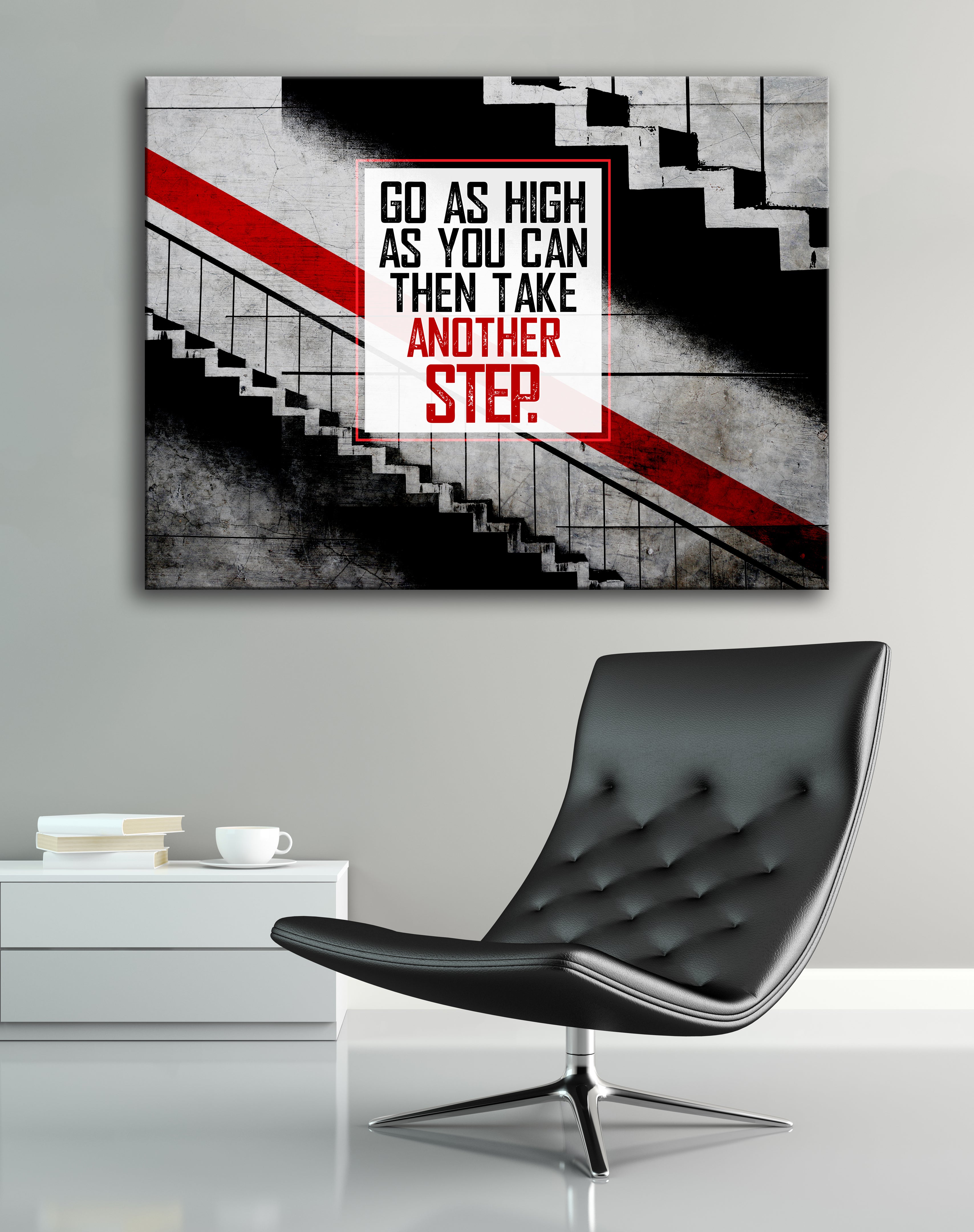 High - Quality Wood - Framed Fitness Wall Art: Reach Your Peak (Ready To Hang)