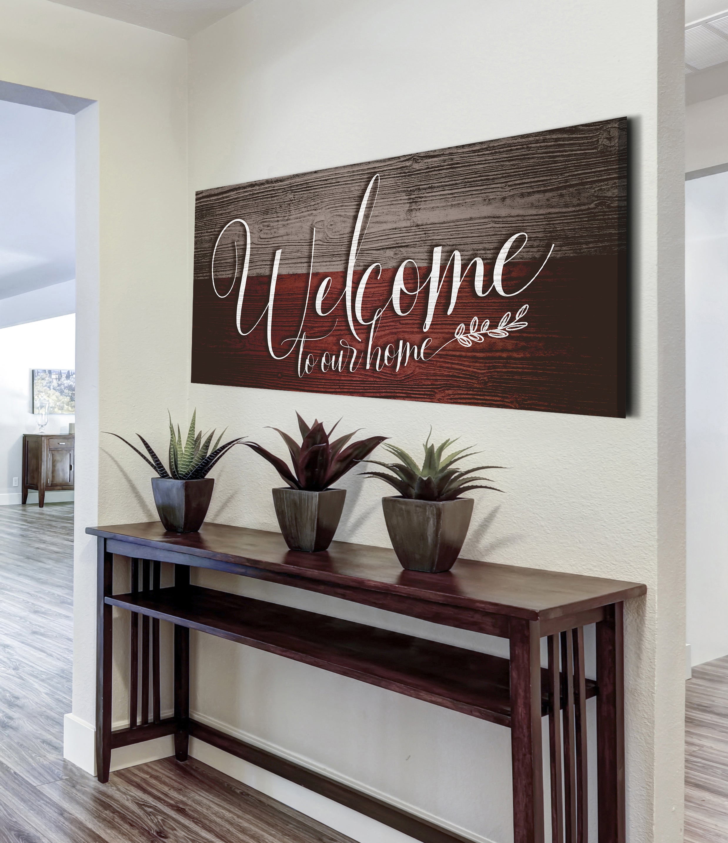 Hot! Welcome To Our Home V8 Wall Art - Wood Frame, Ready To Hang