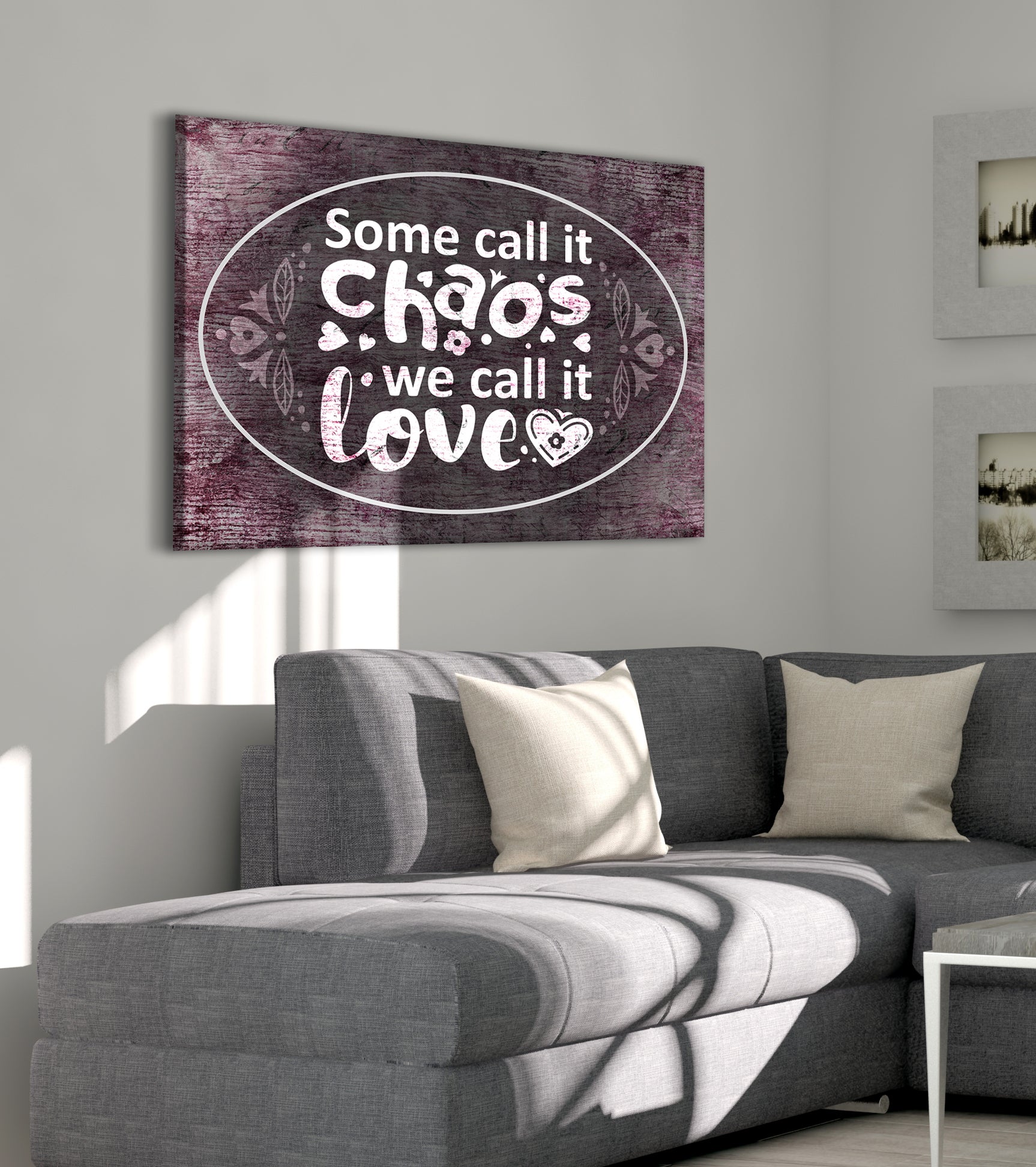 Hot Deal! Family Wall Art - Wood Frame, Ready to Hang: Chaos is Love