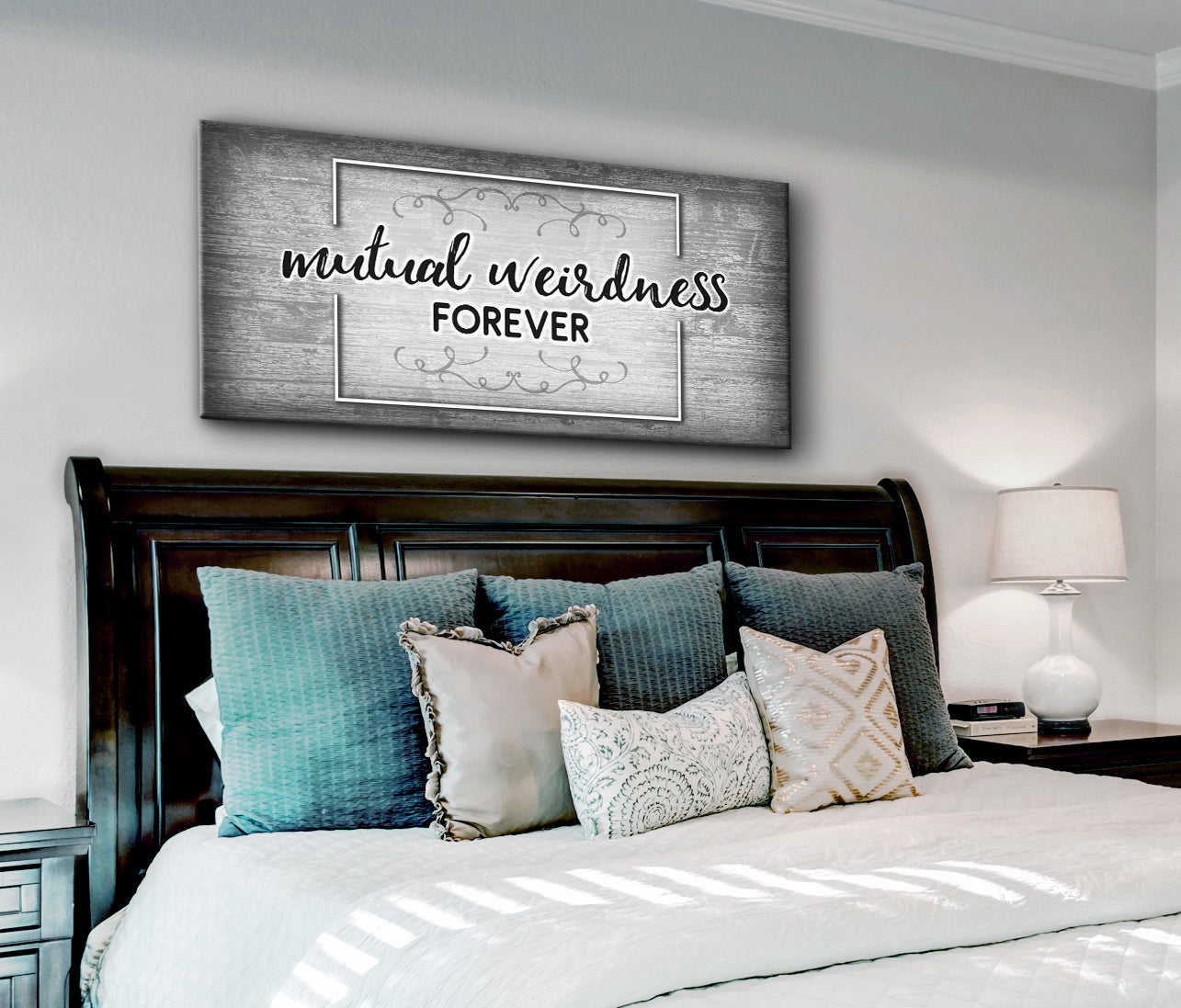 Hot! Couples Wall Art - Mutual Weirdness Forever V2 (Wood Frame, Ready To Hang)