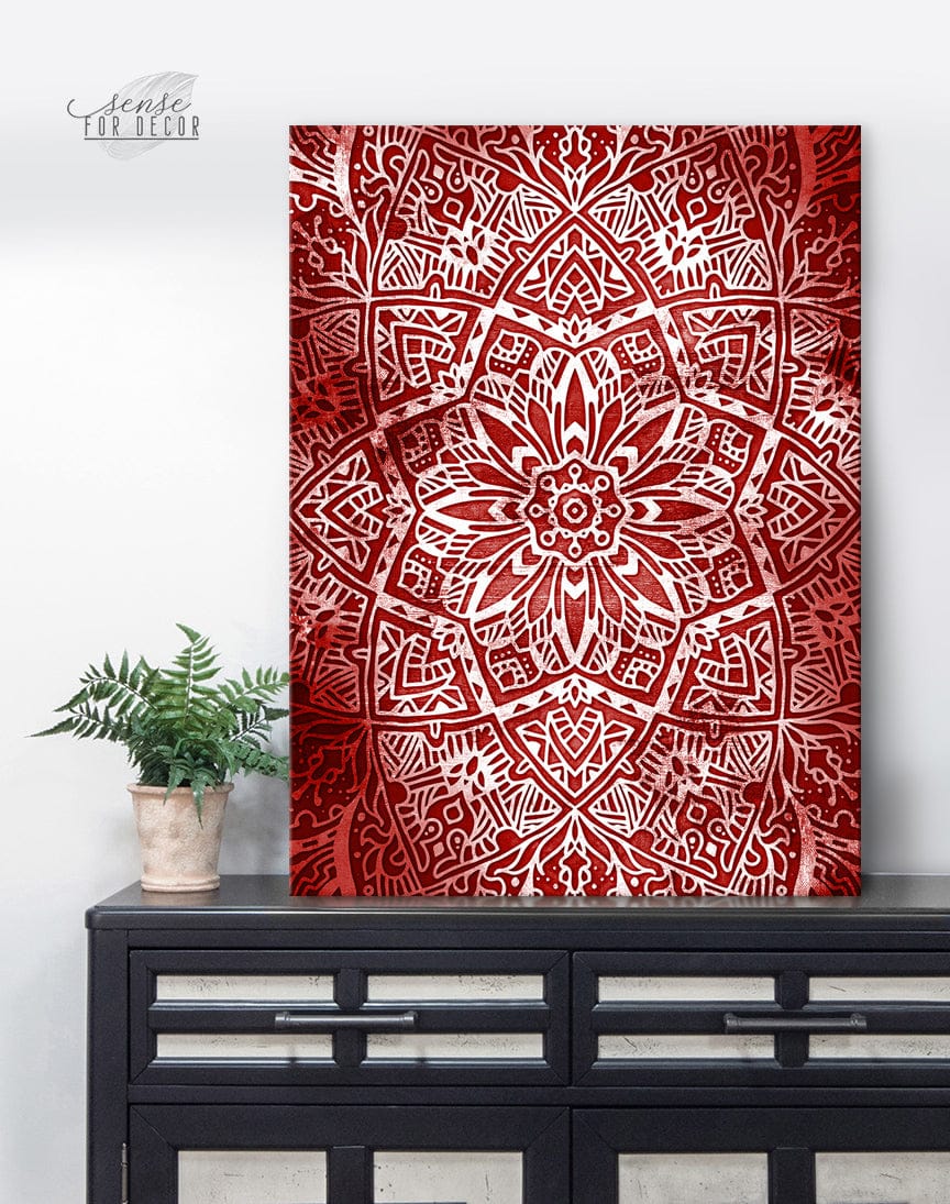 Hot! Mandala Wall Art V15 with Wood Frame, Ready to Hang