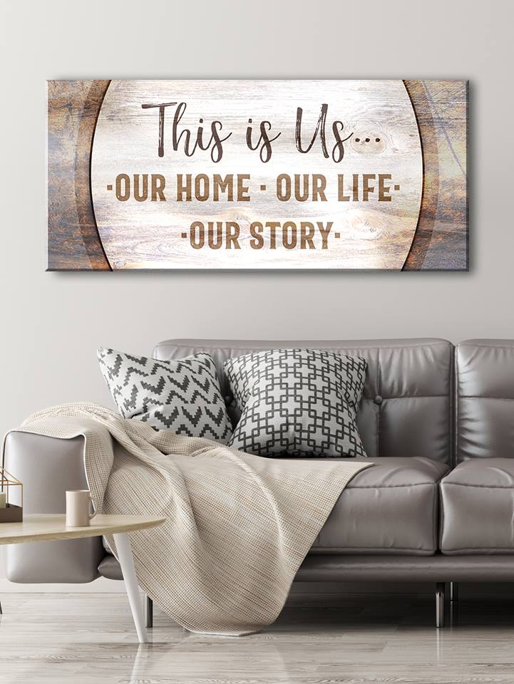 Hot! Ready - To - Hang Wood - Framed Home Wall Art: This Is Us, Our Home, Our Life, Our Story