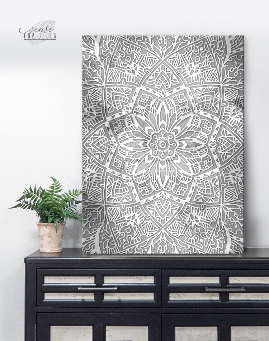 Hot! Mandala Wall Art V15 with Wood Frame, Ready to Hang