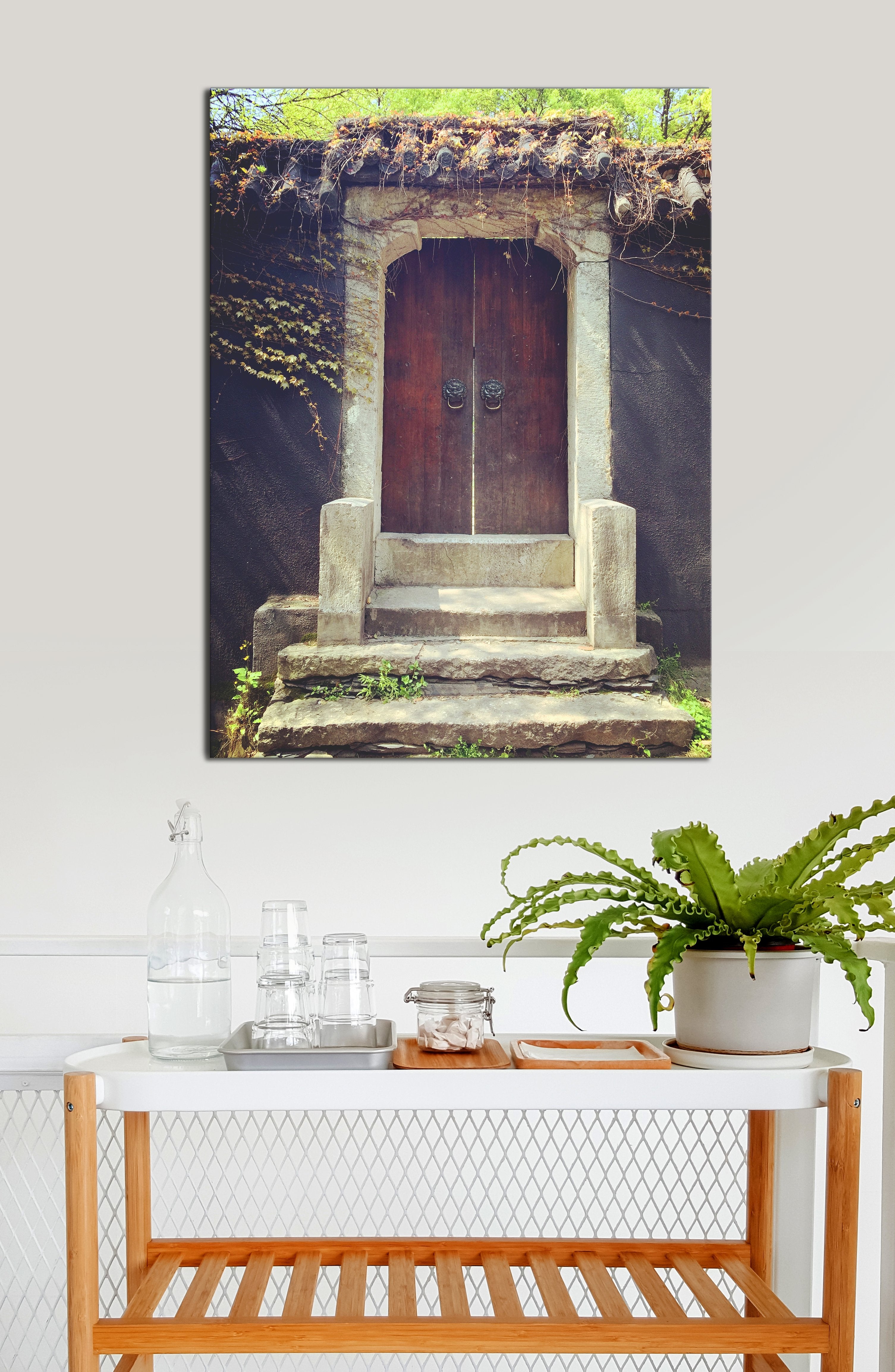 Exclusive Vintage Vines Kitchen Wall Art with Wood Frame, Ready to Hang! Buy 2 Save 20%