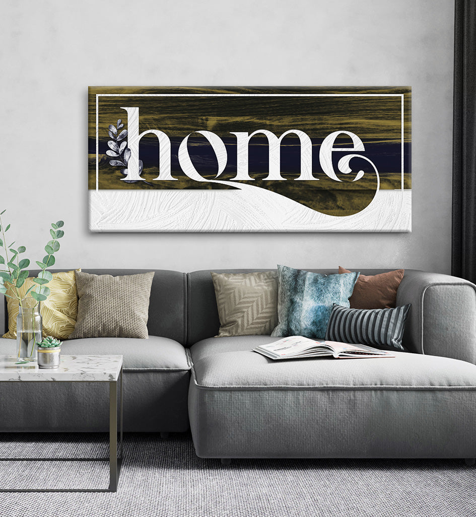 High - Quality Wood - Framed Home Word Sign V5, Ready To Hang for Wall Decor