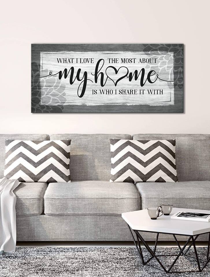 Exclusive! What I Love Most About My Home V4 Wall Art with Wood Frame, Ready to Hang