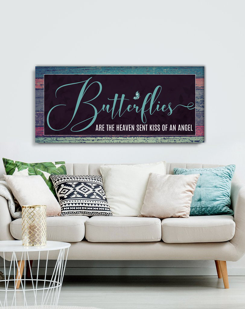 Exclusive Offer! Heaven Butterflies Home Wall Art with Wood Frame, Ready To Hang