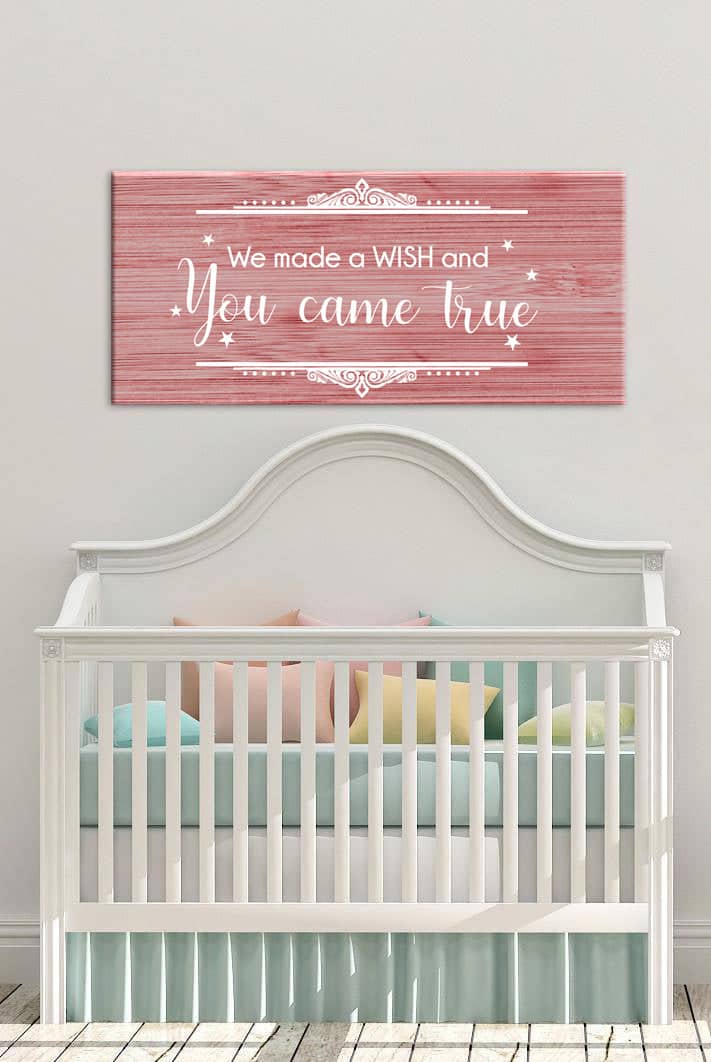 Ready - to - Hang Wood - Framed Baby Room Wall Art: Made A Wish