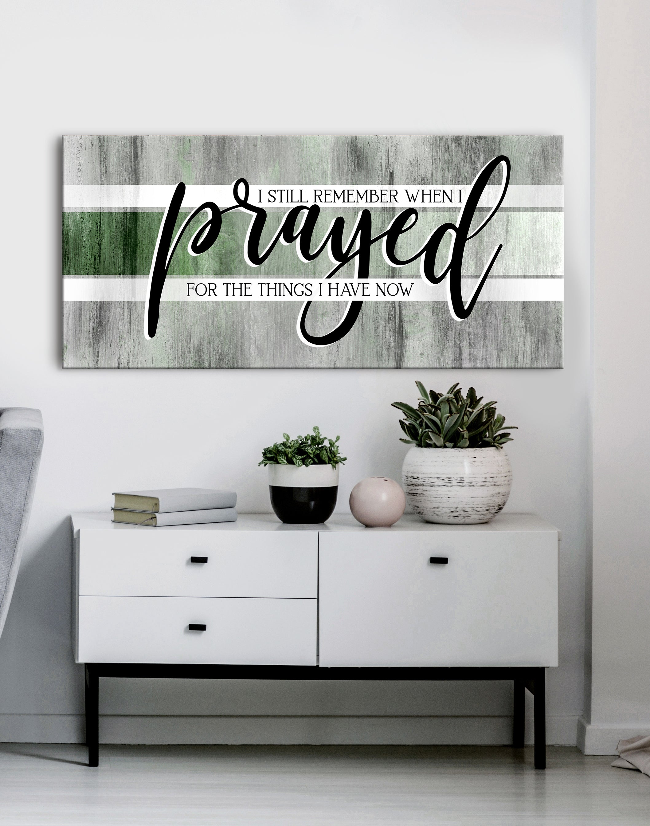 High - Quality Christian Wall Art: 'I Still Remember When I Prayed' V2 with Wood Frame for Easy Hanging