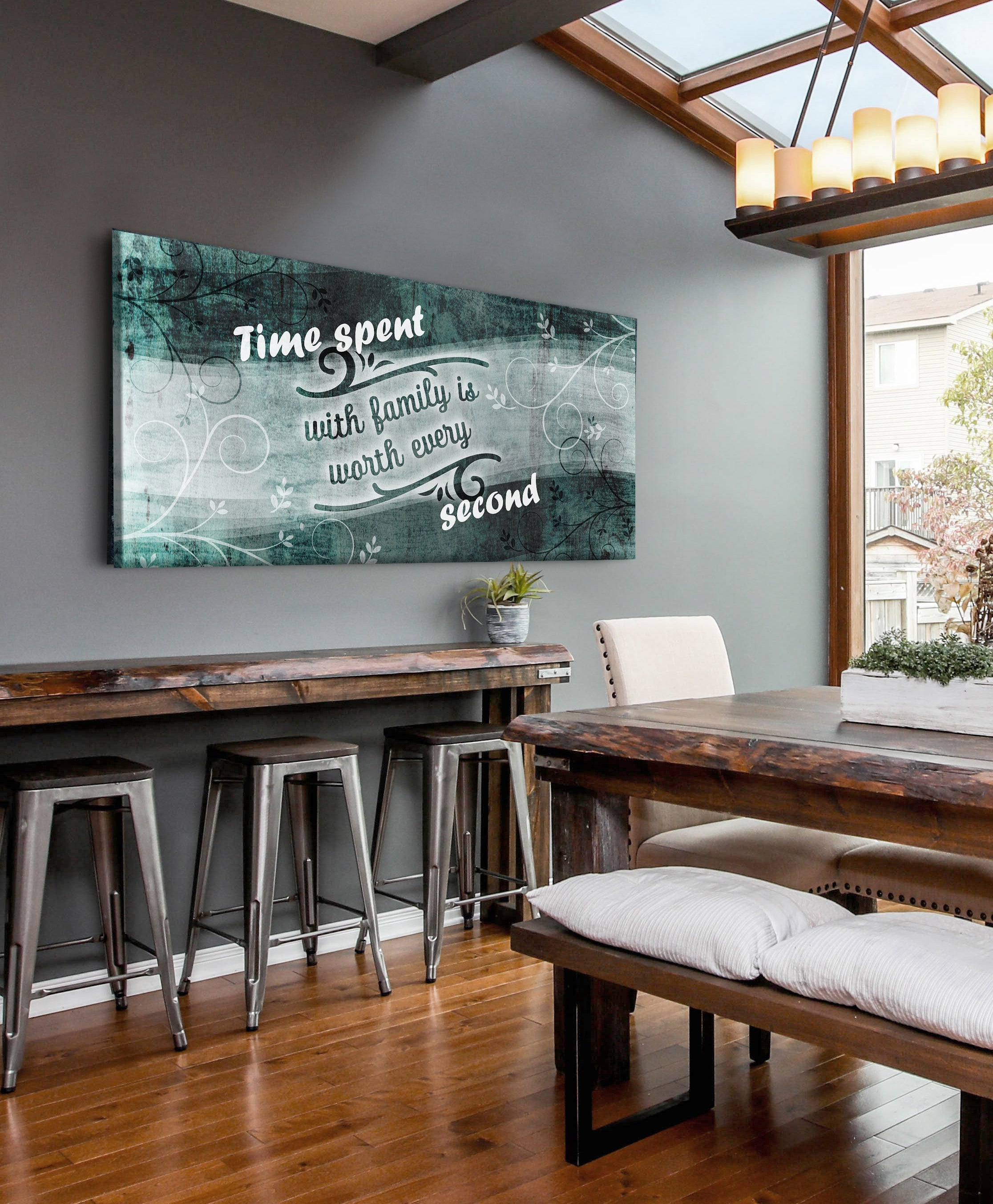 Hot Deal! Family Wall Art - Time Spent With Family (Wood Frame, Ready To Hang)