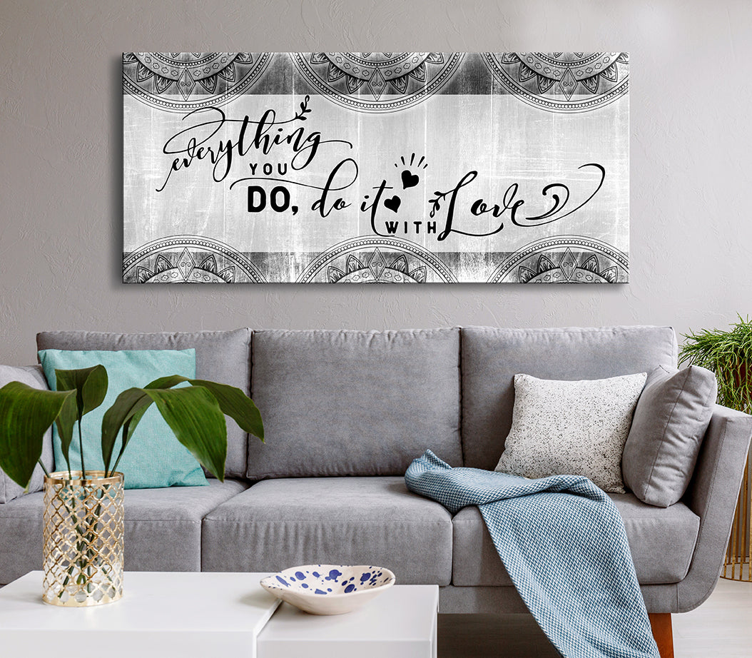 Ready-to-Hang Wood Frame Home Wall Art: Do Everything with Love