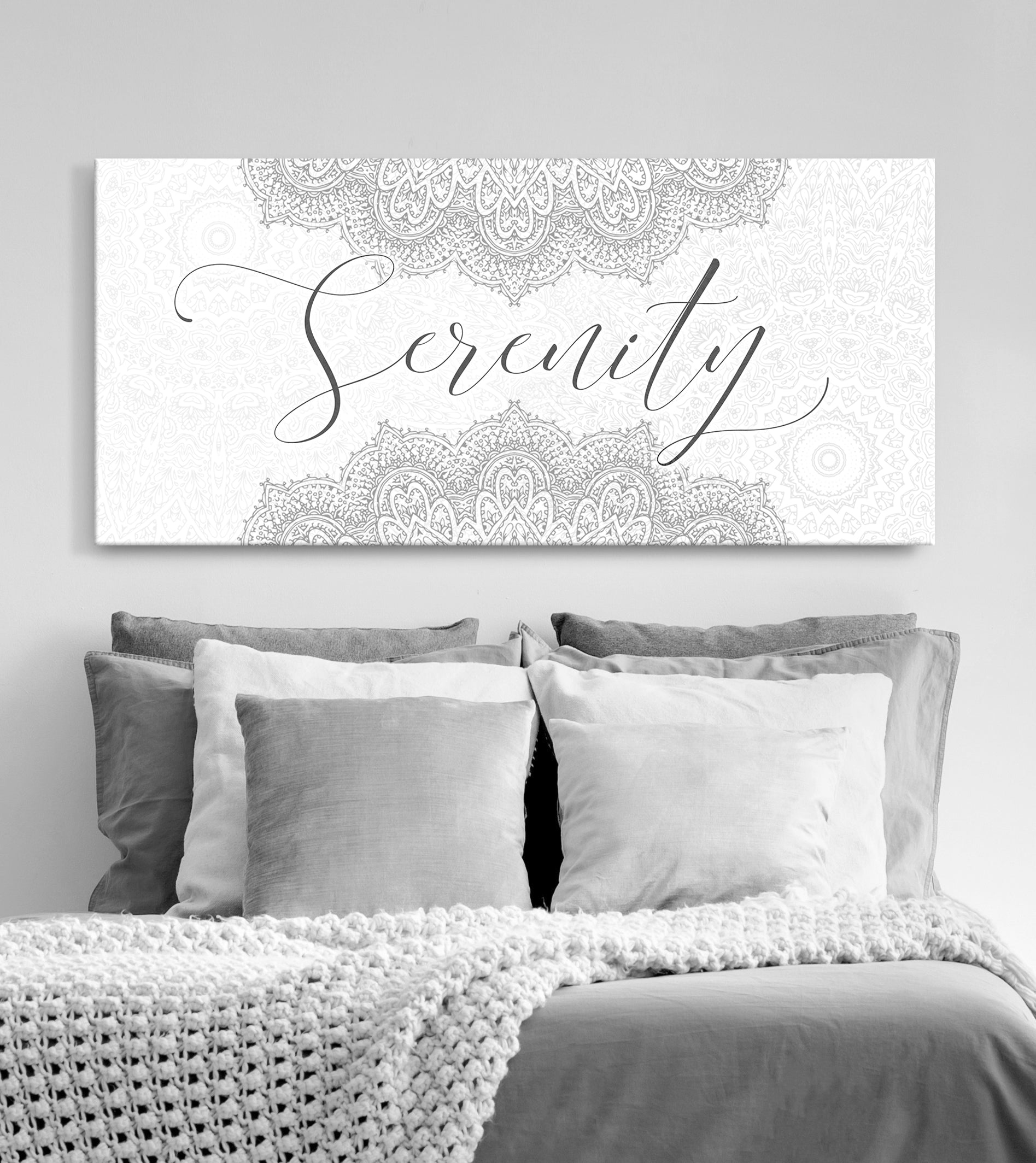 Exclusive Home Wall Art: Serenity Word with Wood Frame, Ready to Hang - Buy 2 Get 20% Off!