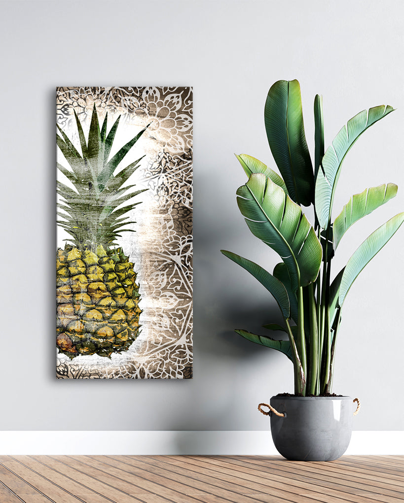 Boho Pineapple Mandalas V2 Wall Art: Wood Frame, Ready to Hang - Buy 2, Save 20%