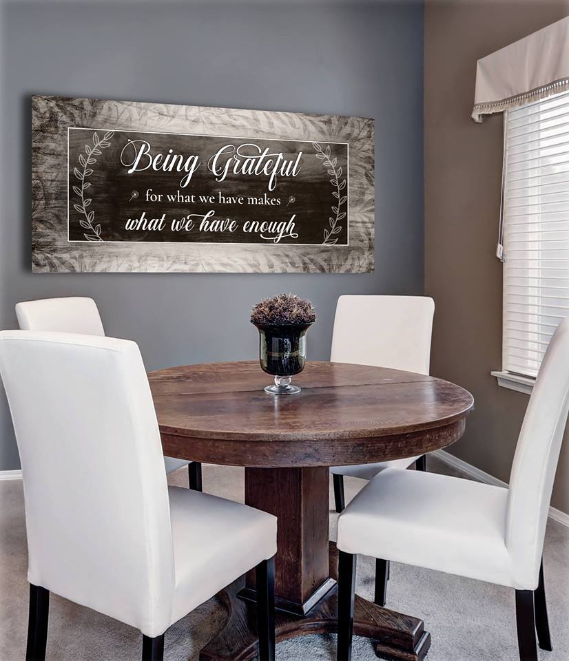 Gratitude Wall Art V3 (Wood Frame, Ready to Hang) - Buy 2, Save 20%