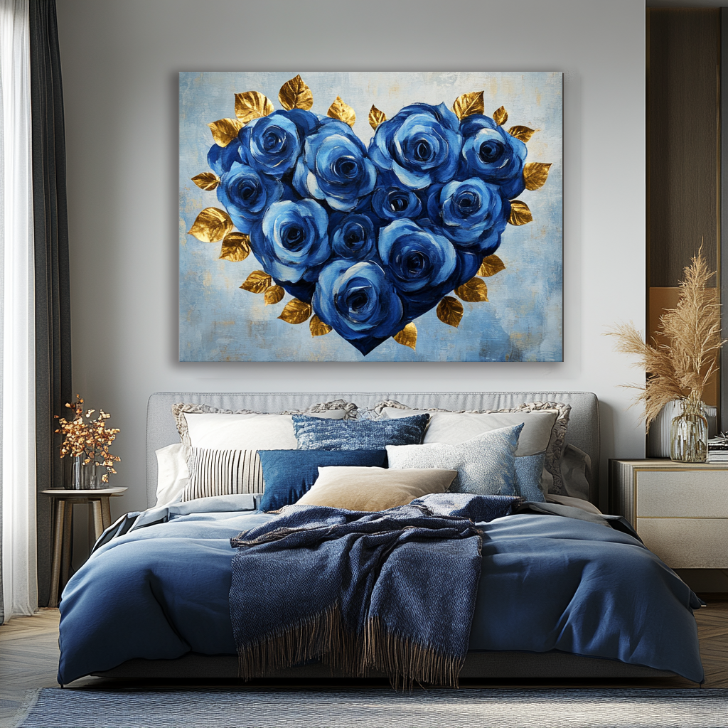High - Quality Golden Heart Bouquet Wall Art for Your Home (V10)