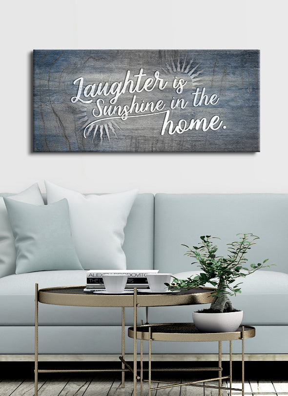 Exclusive! Home Wall Art - Laughter is Sunshine (Wood Frame, Ready to Hang)