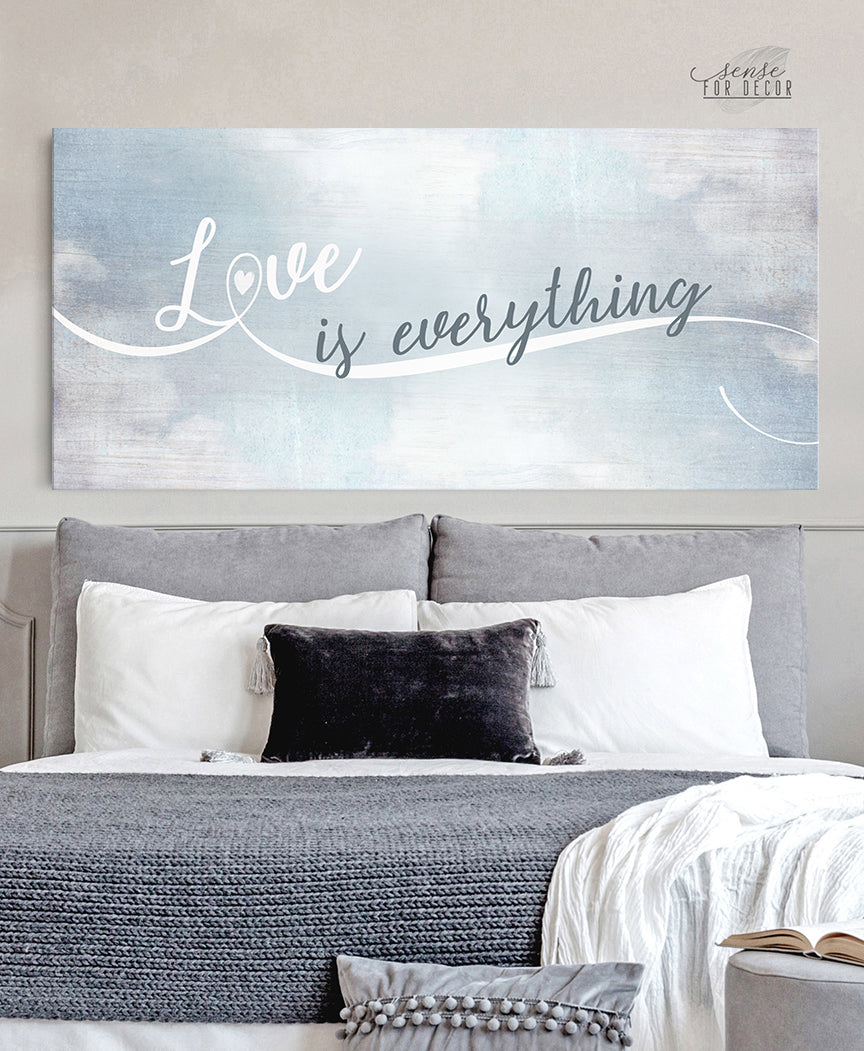 Hot Deal! Couples Wall Art - Love Is Everything (Ready-to-Hang Wood Frame)