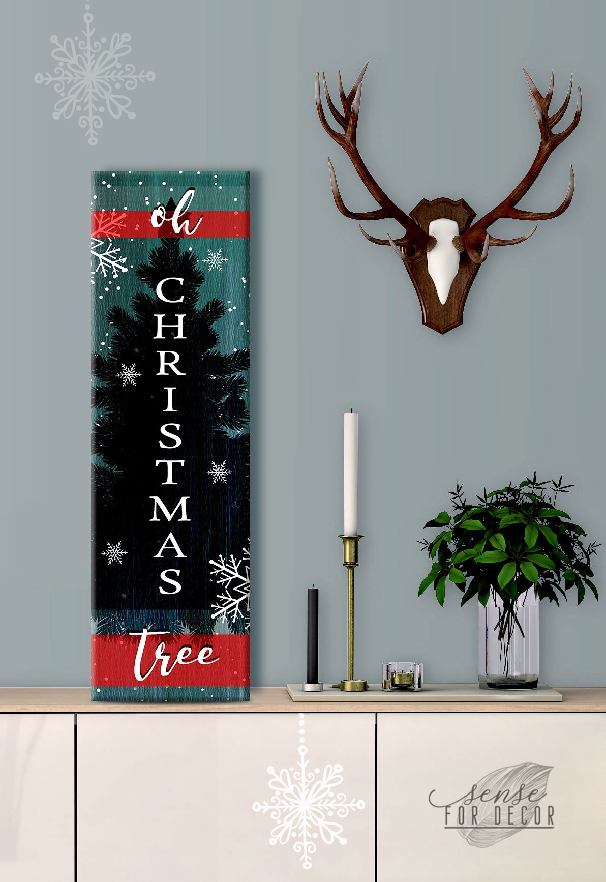 Holiday Decor: Oh Christmas Tree Wall Art (Wood Frame, Ready to Hang) - Buy 2, Save 20%