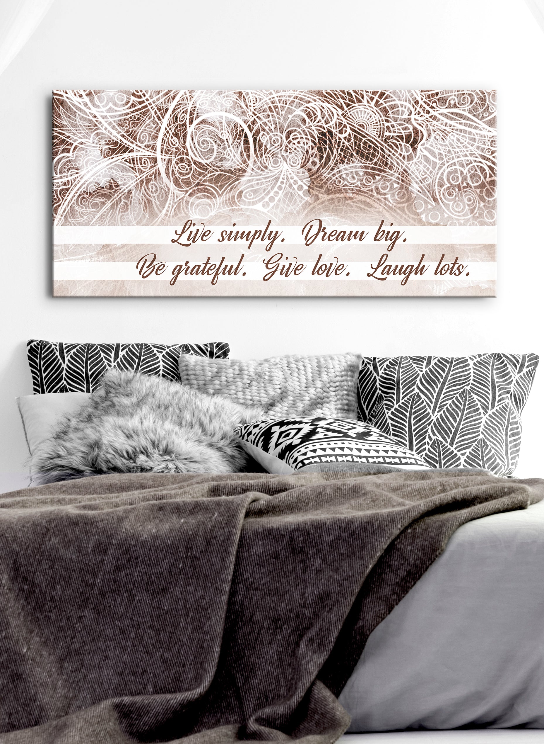Exclusive Offer! Live Simply Dream Big Home Wall Art with Wood Frame, Ready To Hang