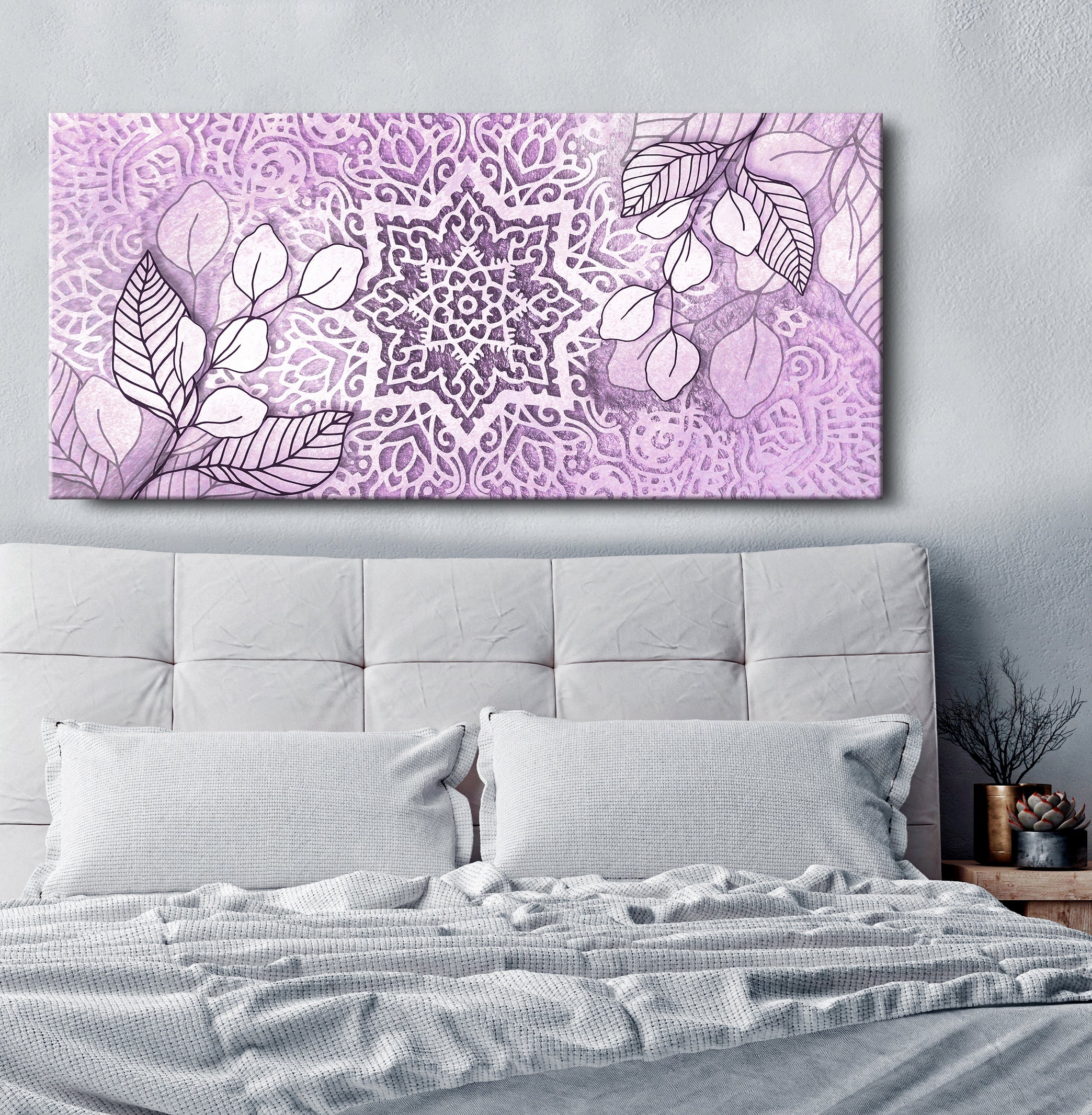 Hot Deal! Boho Mandala Wall Art V6 with Wood Frame, Ready to Hang for Your Home