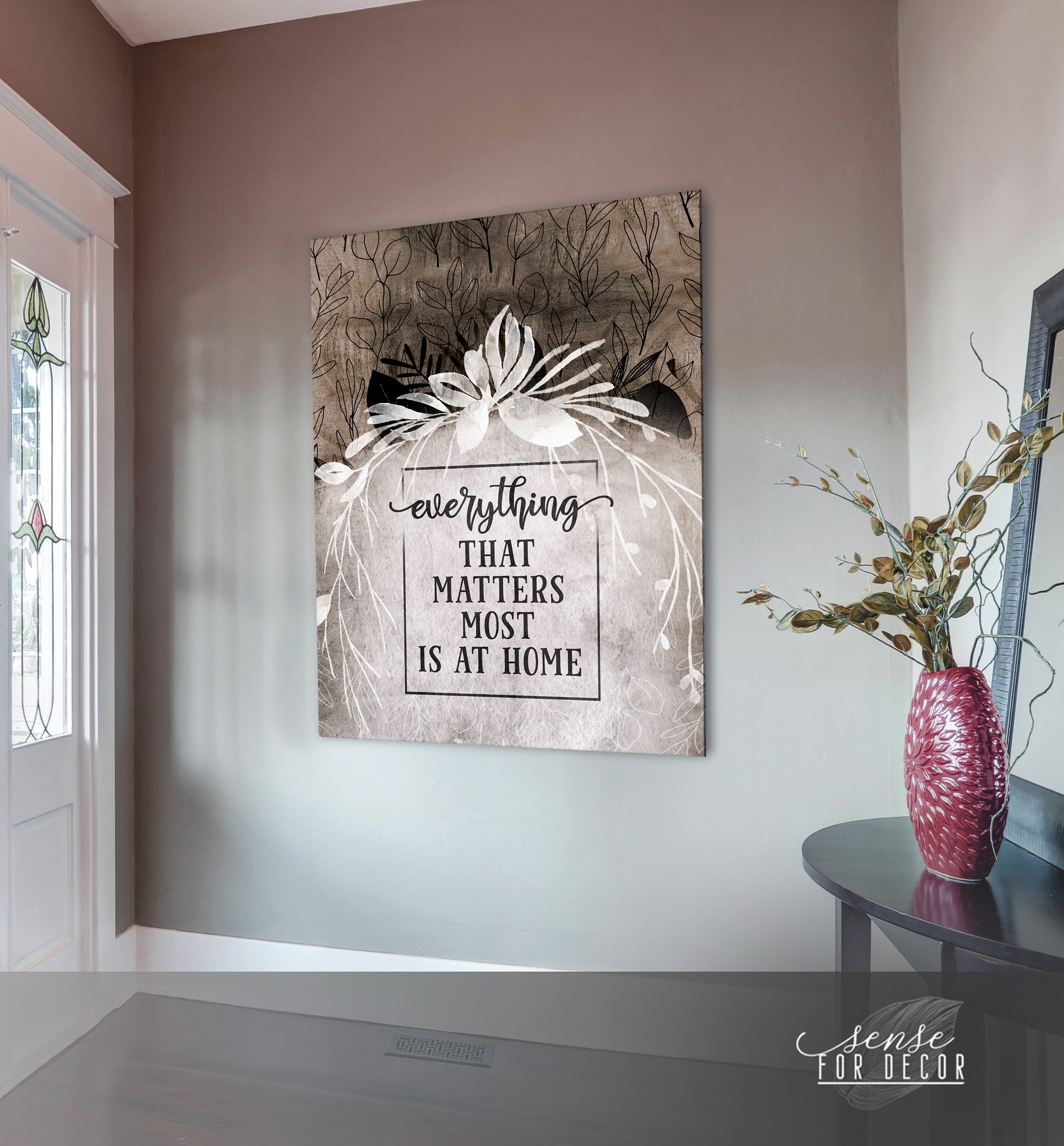 Hot Deal! High - quality Wood - framed Wall Art: Everything That Matters Most is at Home V3, Ready To Hang