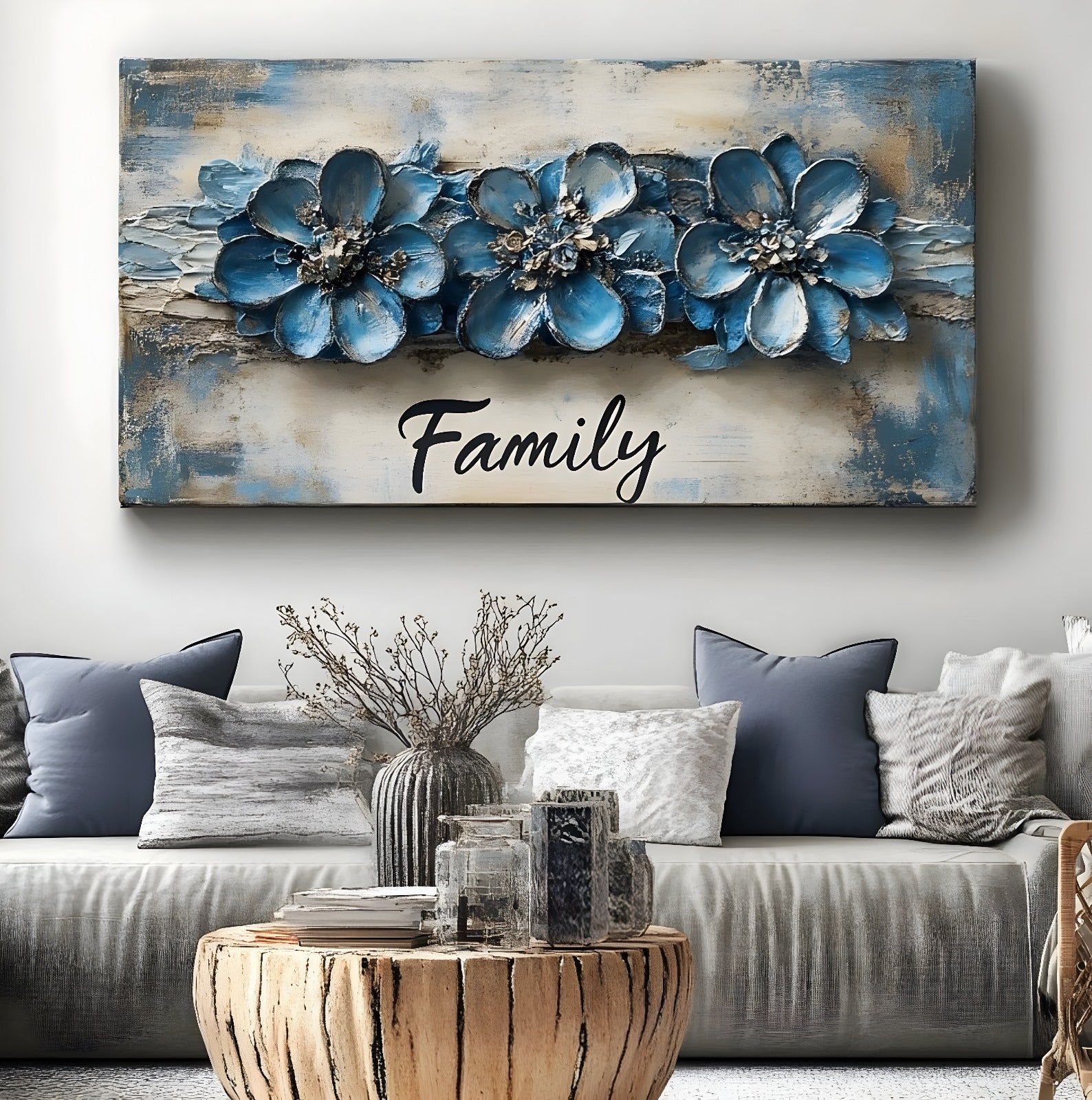 Family Wall Art: Discounted Family Word Sign V19