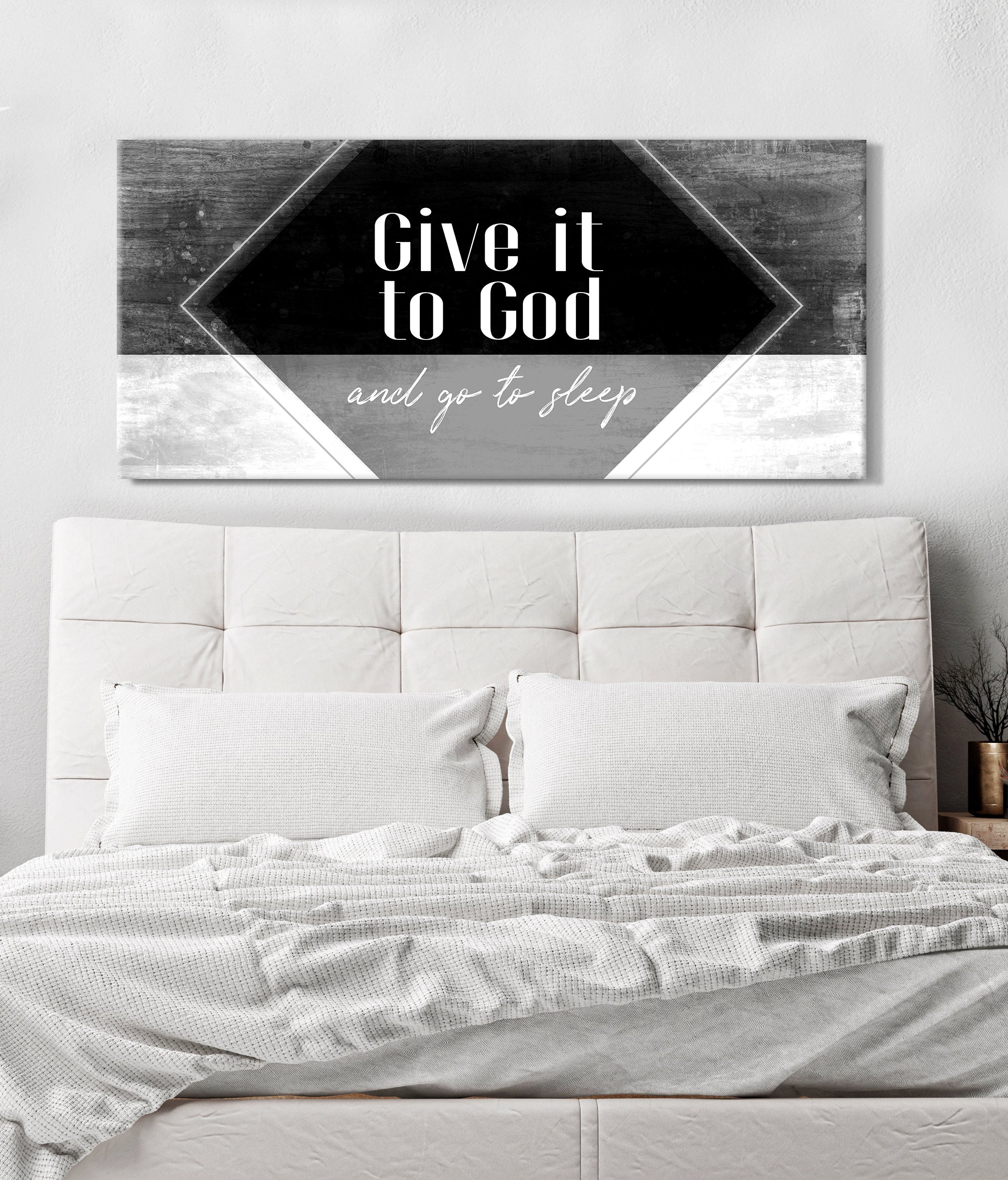 Christian Wall Art: 'Give It To God V2' - Wood Frame, Ready To Hang! Buy 2, Save 20%