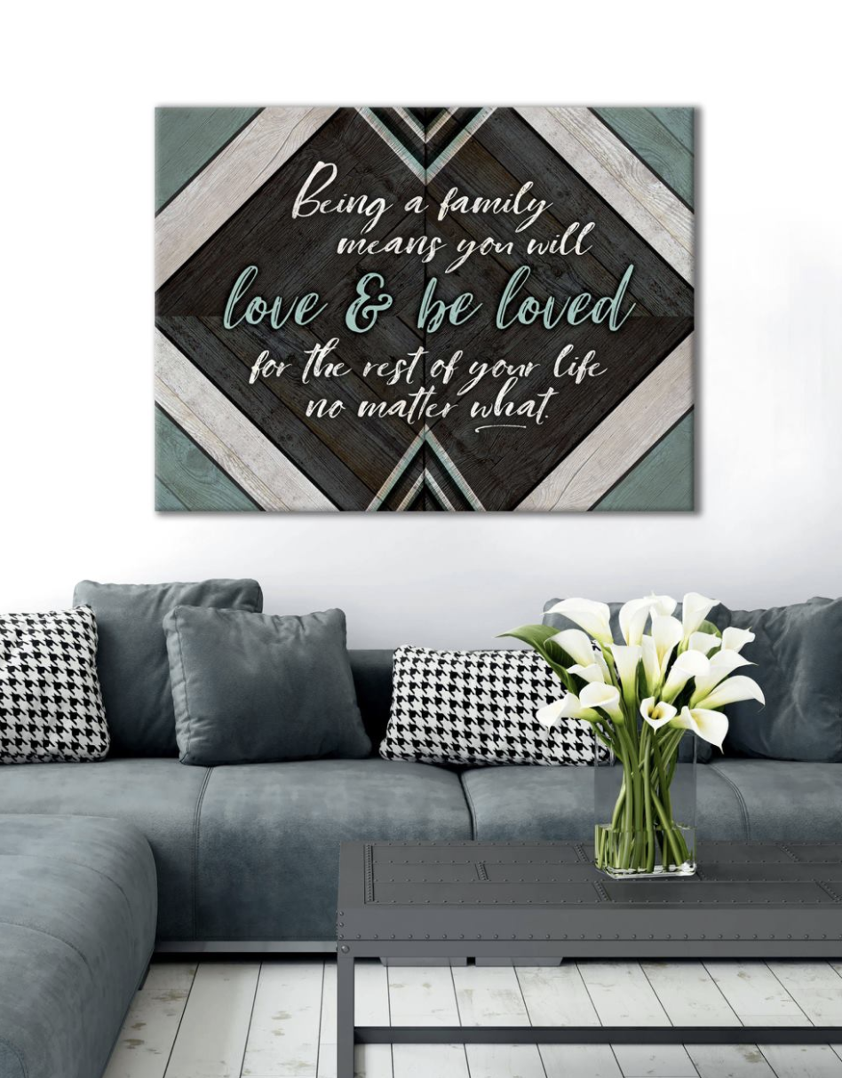 High - Quality Wood - Framed Wall Art: Love & Be Loved, Ready To Hang for Family Homes