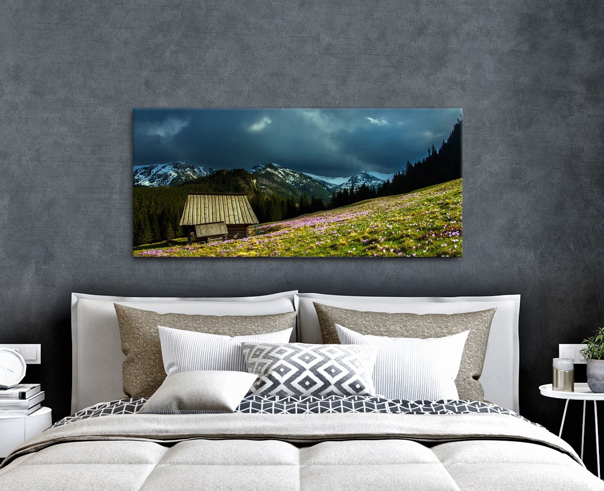 Single Cabin Dark Clouds Wall Art (Wood Frame, Ready To Hang) - Buy 2 Save 20%