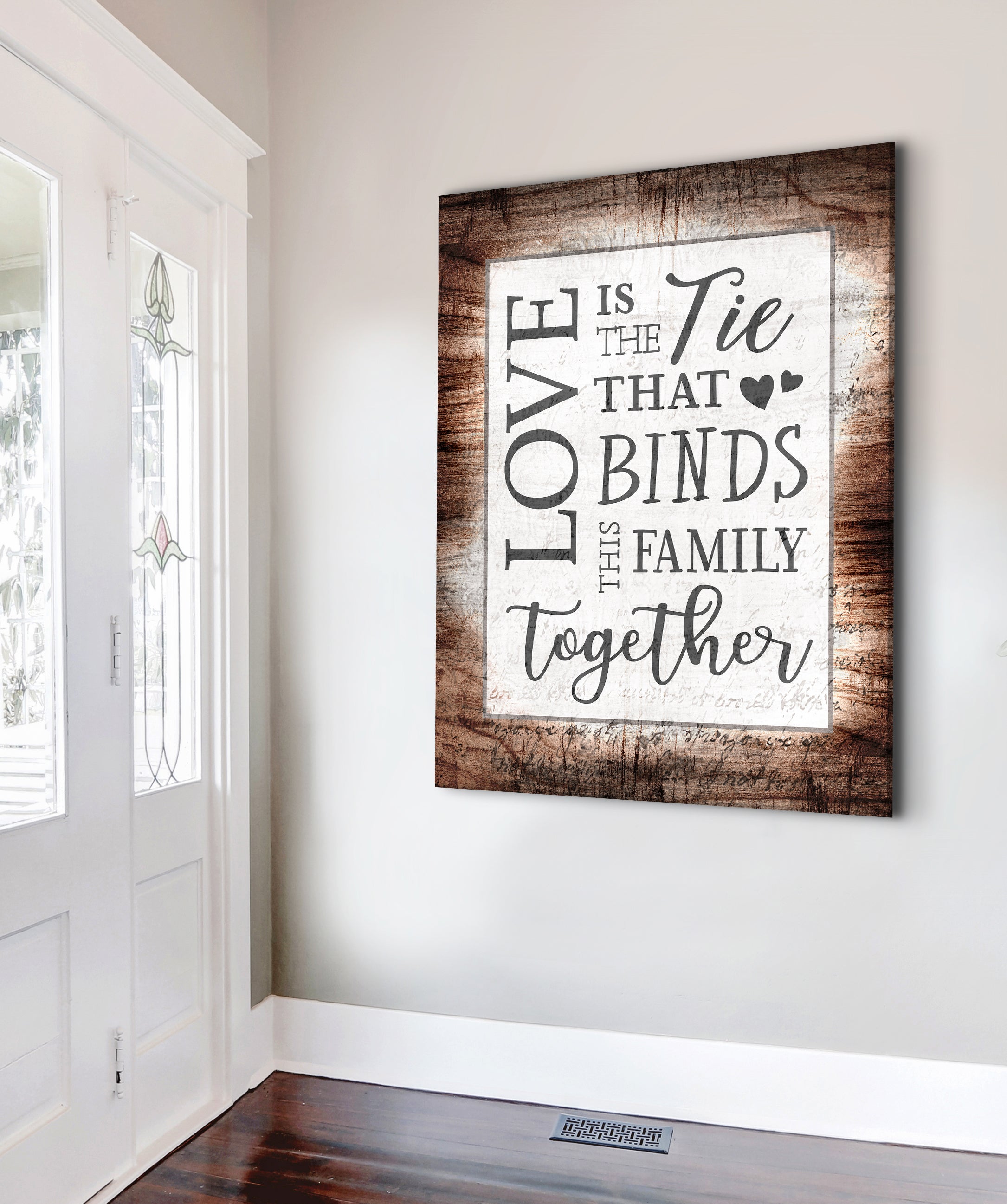 Exclusive Couples Wall Art: Love-Bound Family Design in Wood Frame, Ready to Hang
