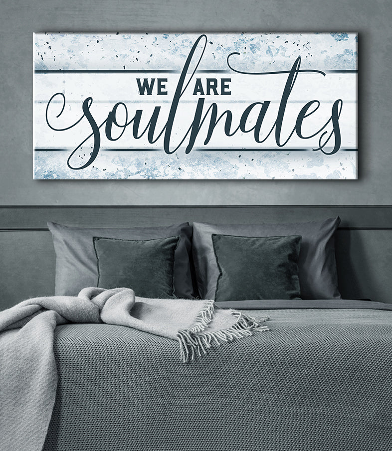 Hot! Couples Wall Art - We Are Soulmates V2 (Wood Frame, Ready To Hang)