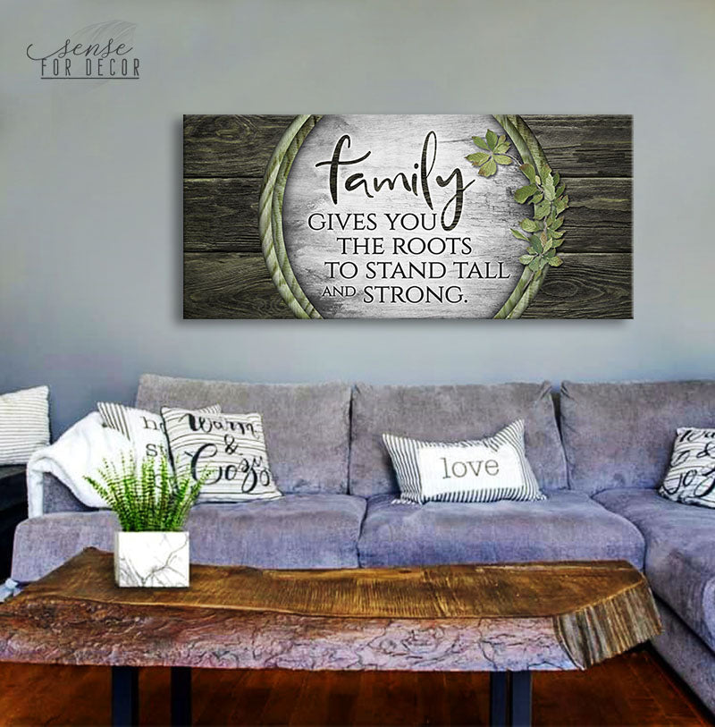 Family Wall Art V2: Family Gives You the Roots (Wood Frame, Ready To Hang) - Buy 2, Save 20%