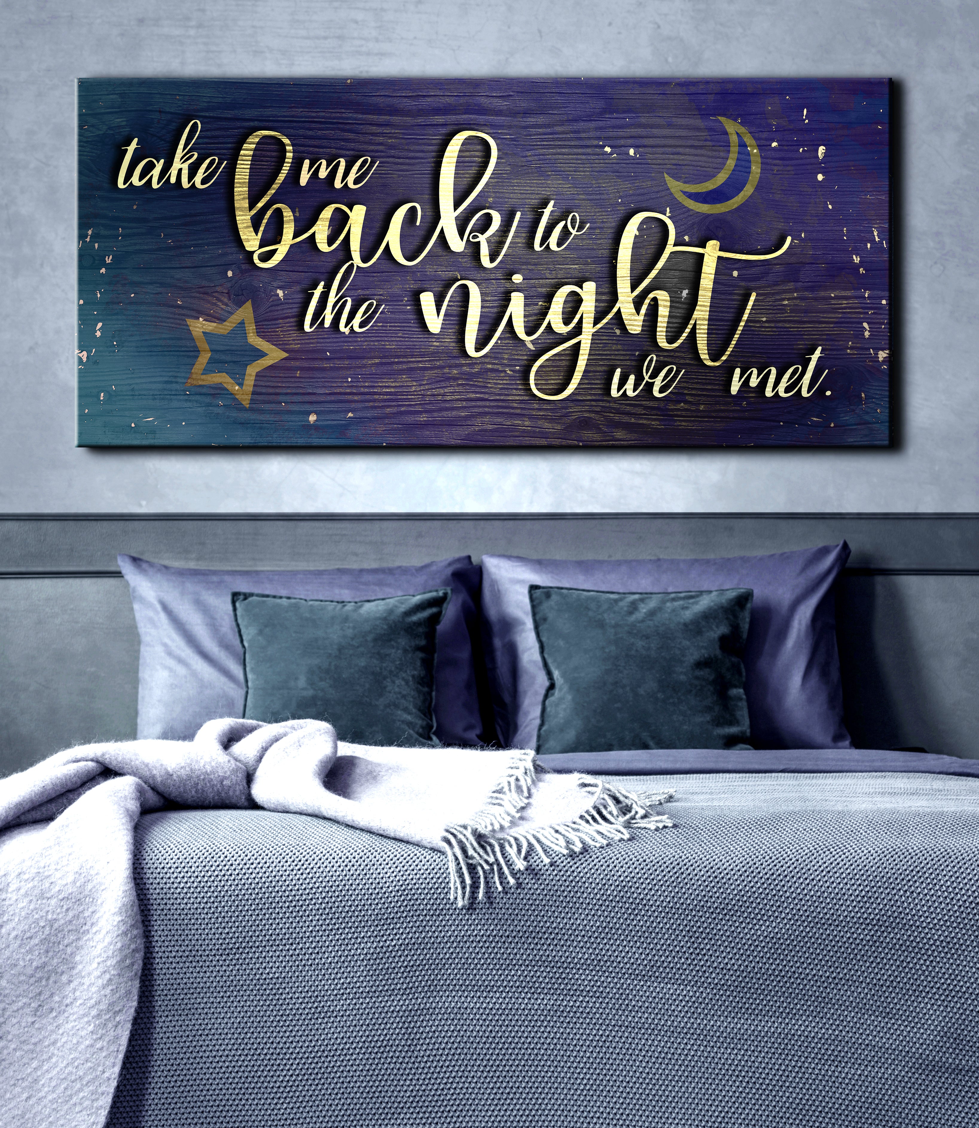 Vibrant Couples Wall Art: Take Me Back To That Memorable Night (Wood Frame, Ready To Hang)