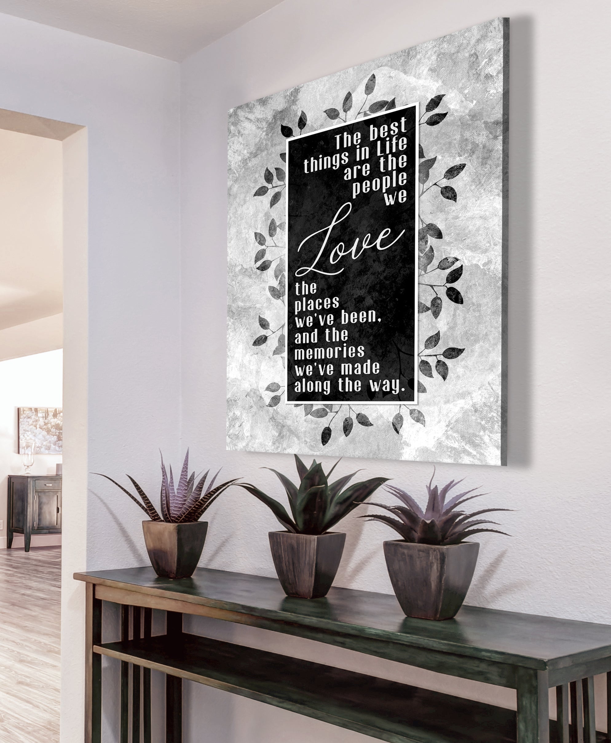Hot! Best Things In Life V7 Wall Art with Wood Frame, Ready to Hang