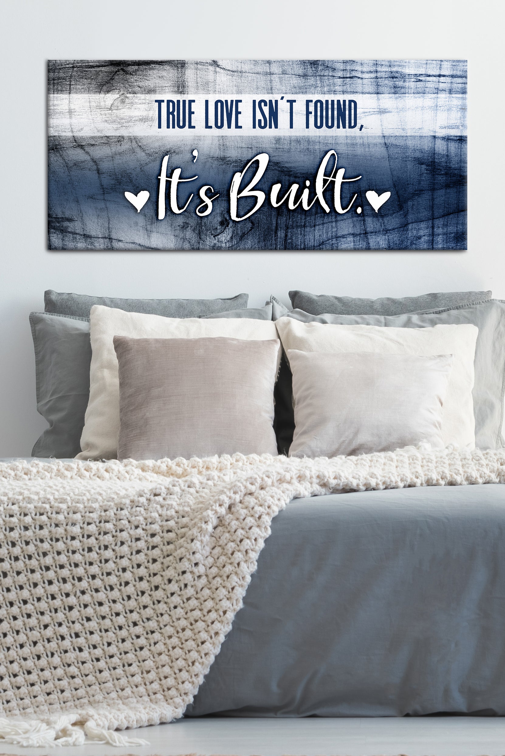 Exclusive Home Wall Art: True Love Is Built, Not Found (Wood Frame, Ready To Hang), Buy 2 Save 20%