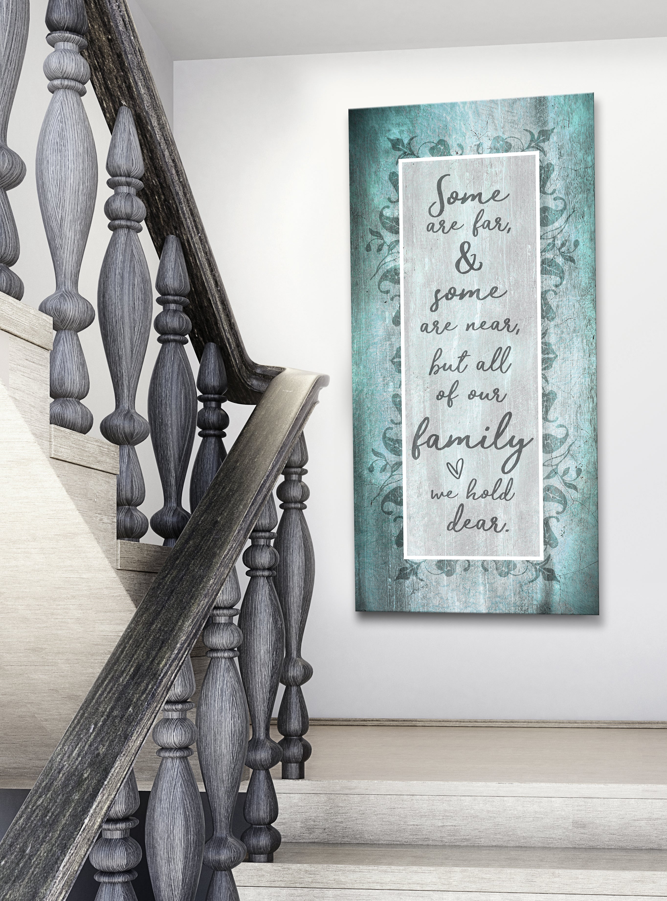 High - Quality Wood - Framed Family Wall Art: Some Near, Some Far (Ready to Hang)