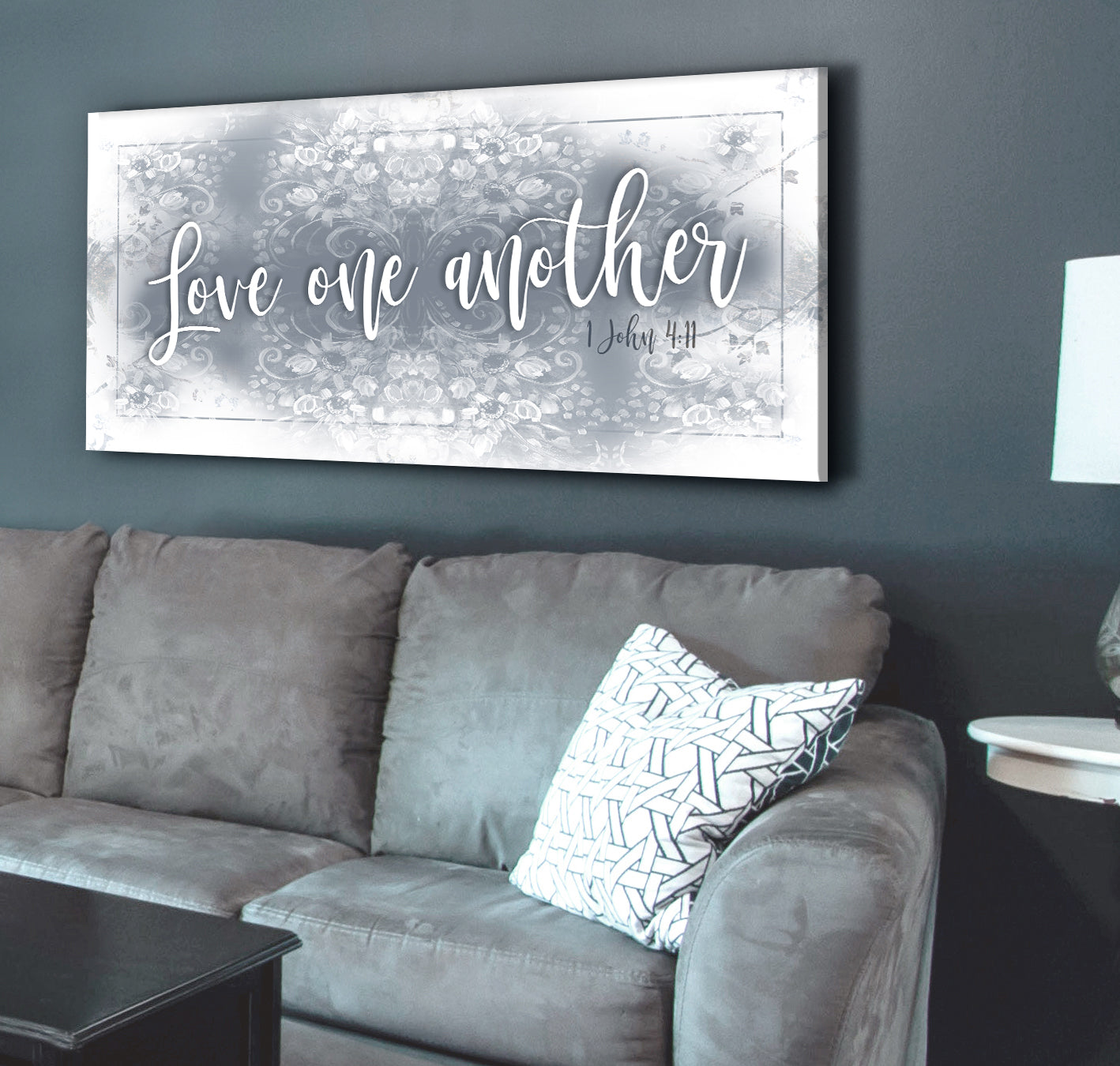 Hot Deal! Christian 'Love One Another' Scripture Wood Frame Wall Art (Ready To Hang)