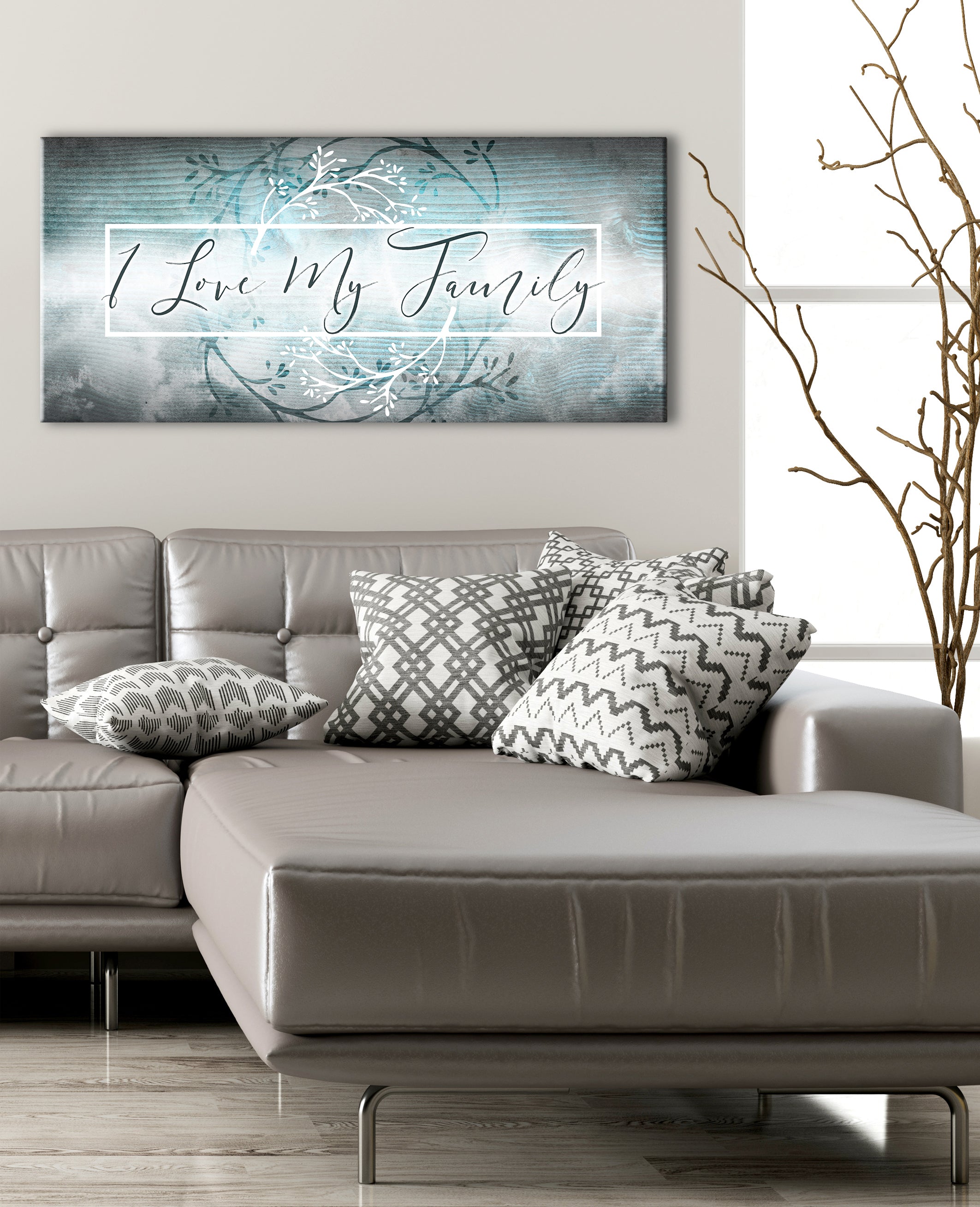 Exclusive Family Wall Art - 'I Love My Family' with Wood Frame, Ready to Hang! Buy 2 Save 20%
