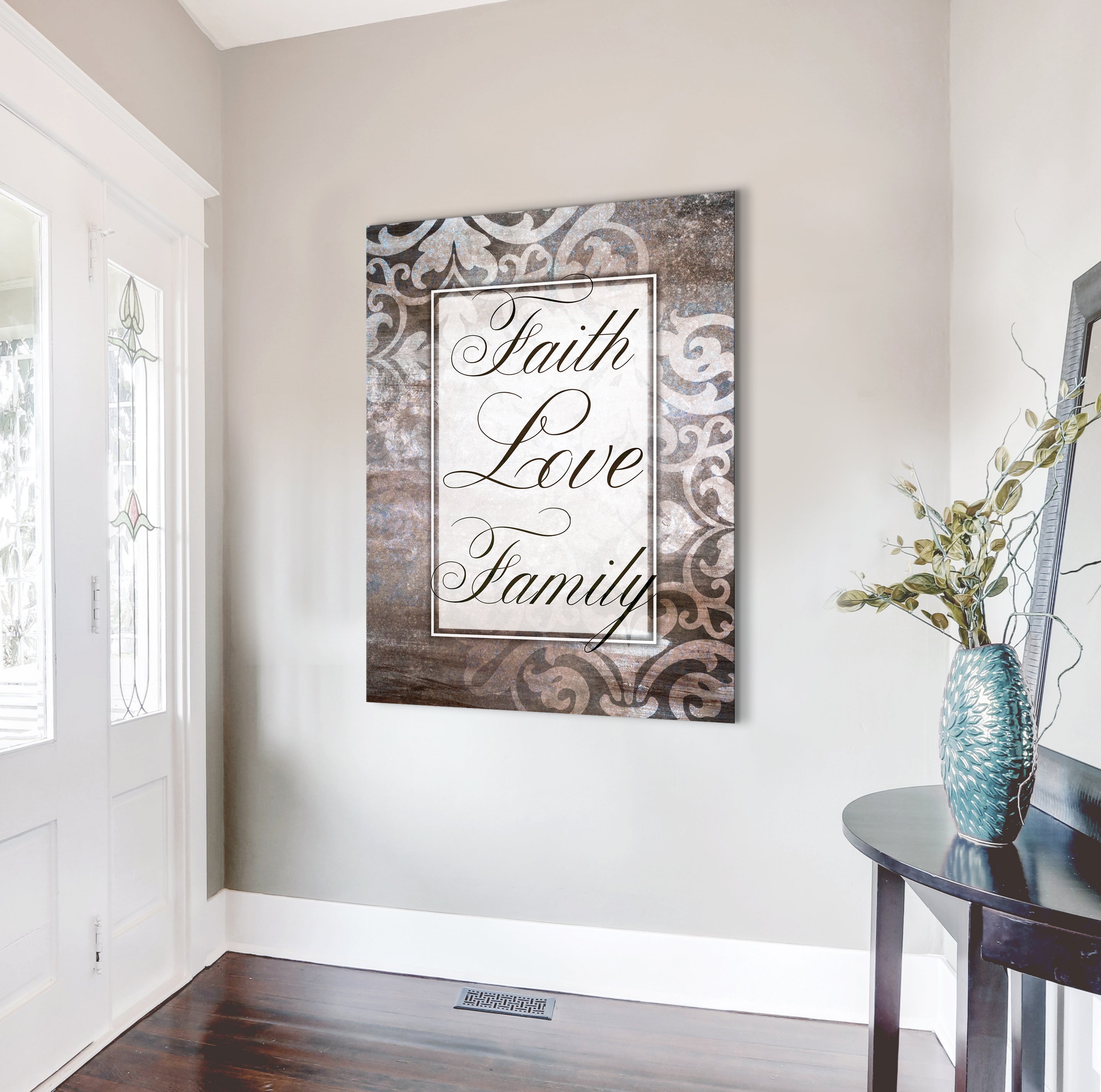 Hot Sale! Ready - To - Hang Wood - Framed Home Wall Art: Faith, Love, Family
