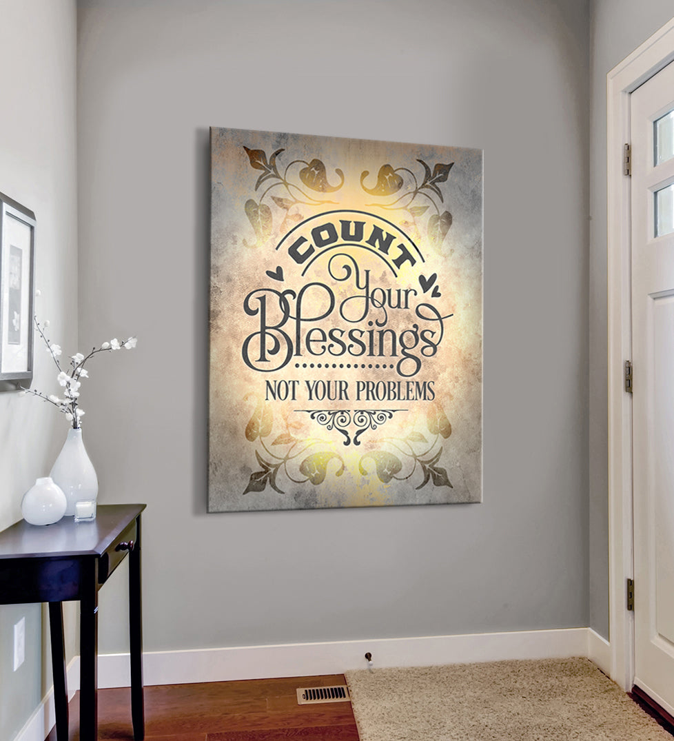 Hot Deal! Christian 'Count Your Blessings' Wall Art with Wood Frame, Ready to Hang