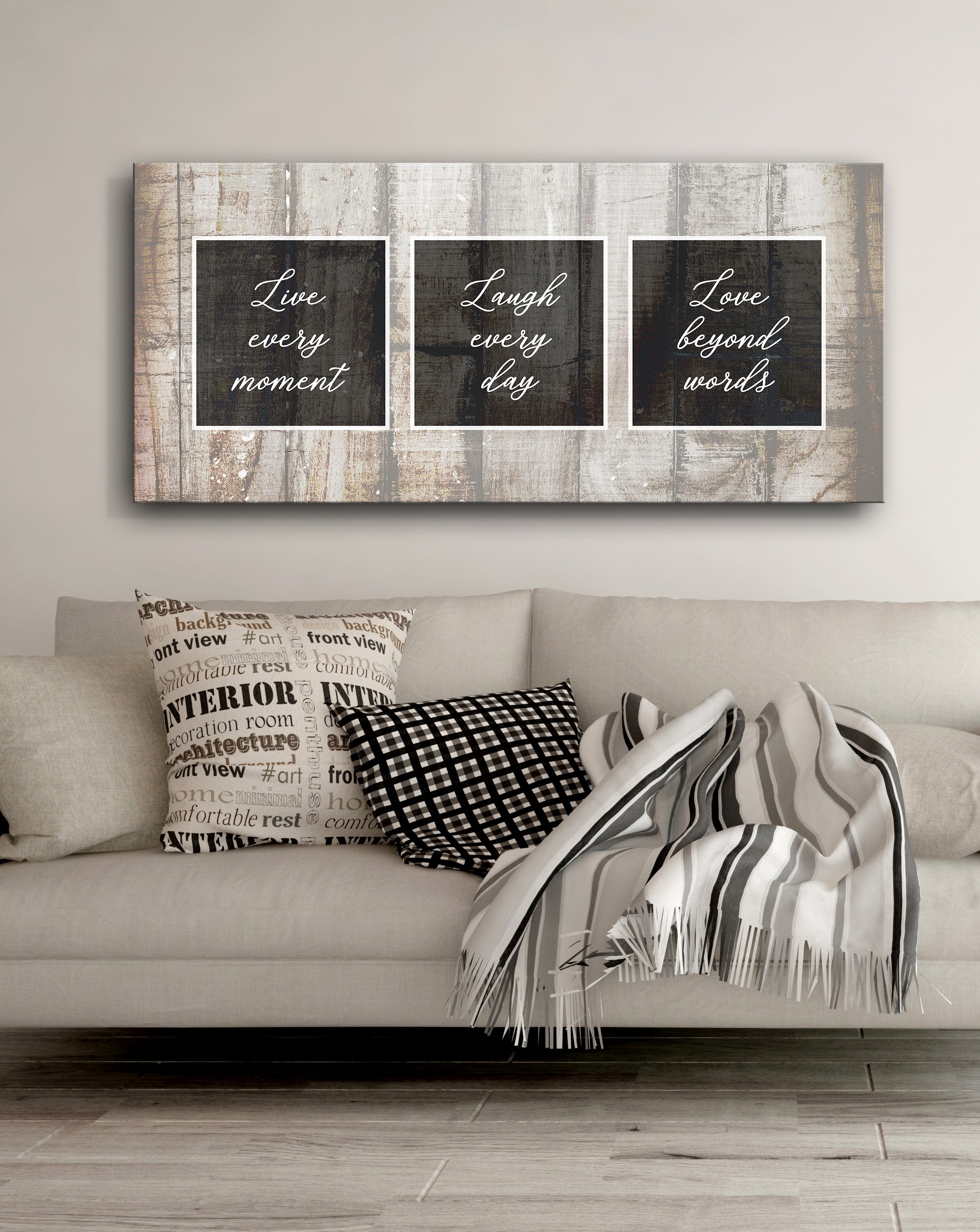 High - Quality Wood - Framed Wall Art: Seize Every Moment (Ready To Hang)