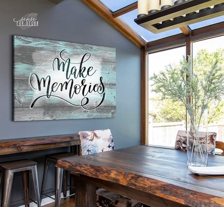 High - Quality Wood - Framed Home Wall Art: Make Cherished Memories (Ready To Hang)
