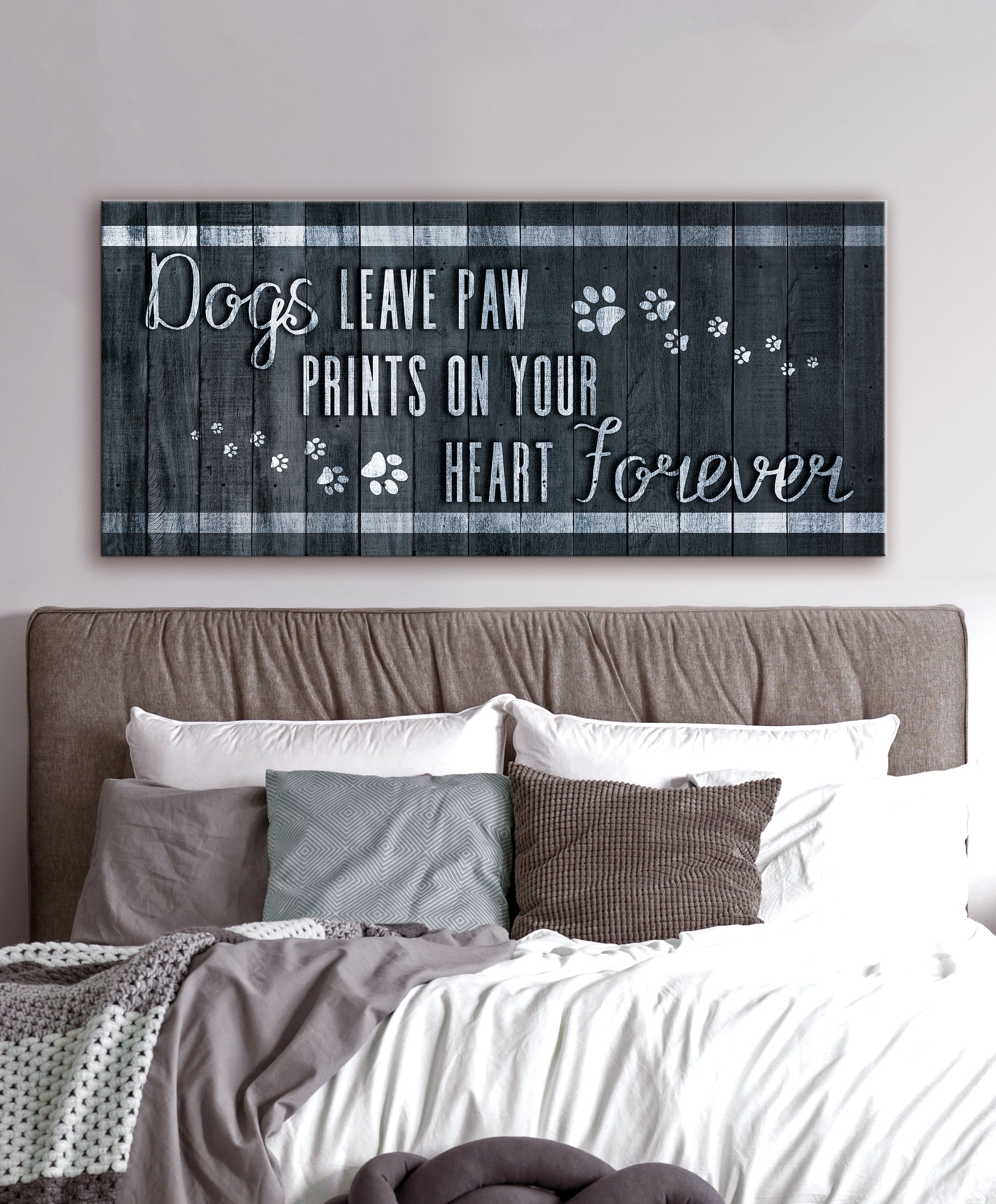 Ready-to-Hang Dog Paw Wood Frame Pet Wall Art - Buy 2, Save 20%
