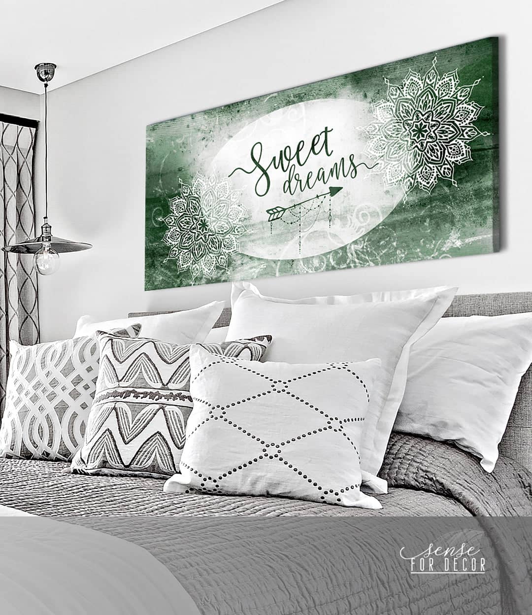 Exclusive Bedroom Wall Art: Sweet Dreams V9 - Wood Frame, Ready to Hang! Buy 2 Save 20%