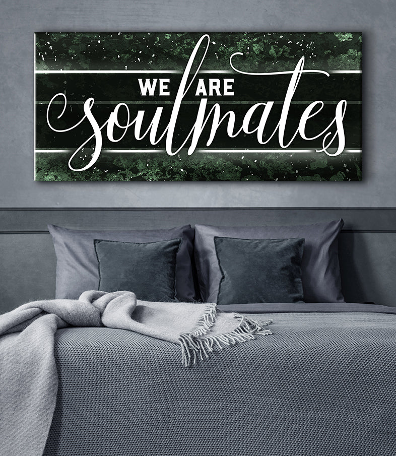 Hot! Couples Wall Art - We Are Soulmates V2 (Wood Frame, Ready To Hang)