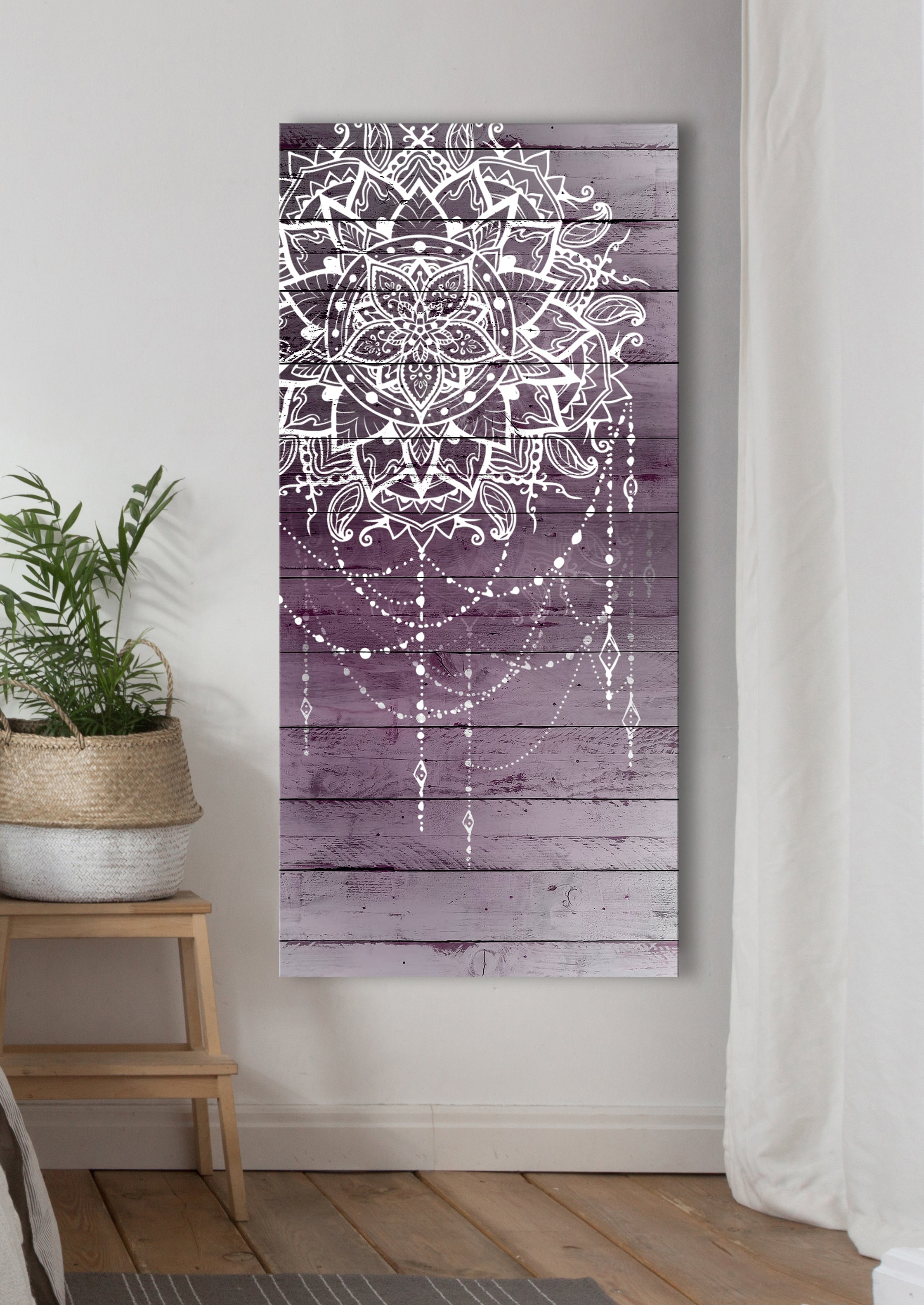 Hot Deal! Boho Wood Frame Wall Art Ready To Hang